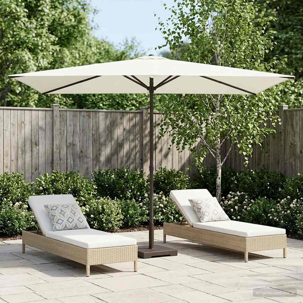 Aedapara Ristkülik 2 x 3 m Polüester Kreemjas