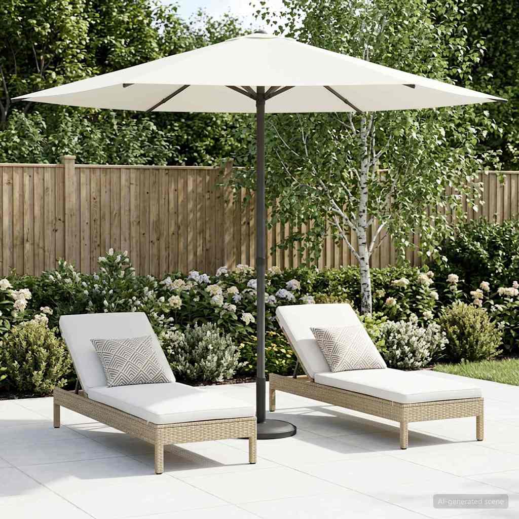 Aedapara Ristkülik 2,3 x 2,3 m Polüester Kreemjas