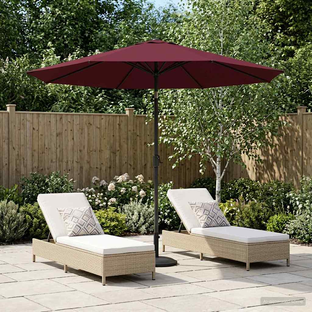 Aedapara Ristkülik 2,3 x 2,3 m Polüester Bordeaux punane