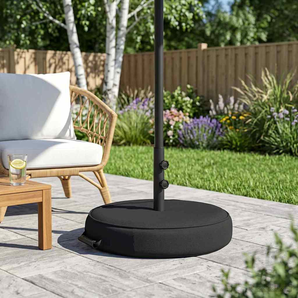 Patio vihmavarju alus 53 x 53 x 40 cm Teras Must