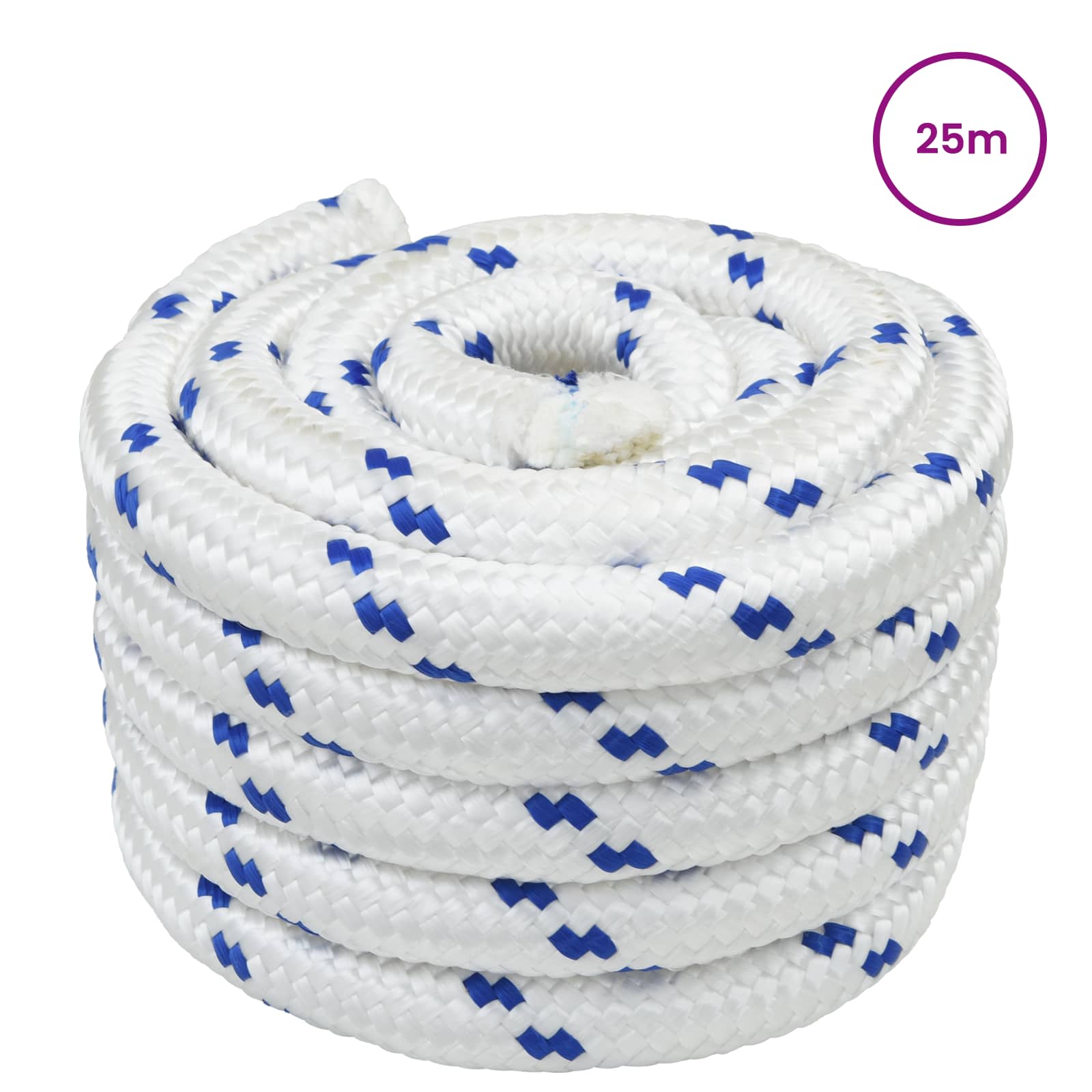 Paadi köis 3 mm 25 m Valge ja sinine PP