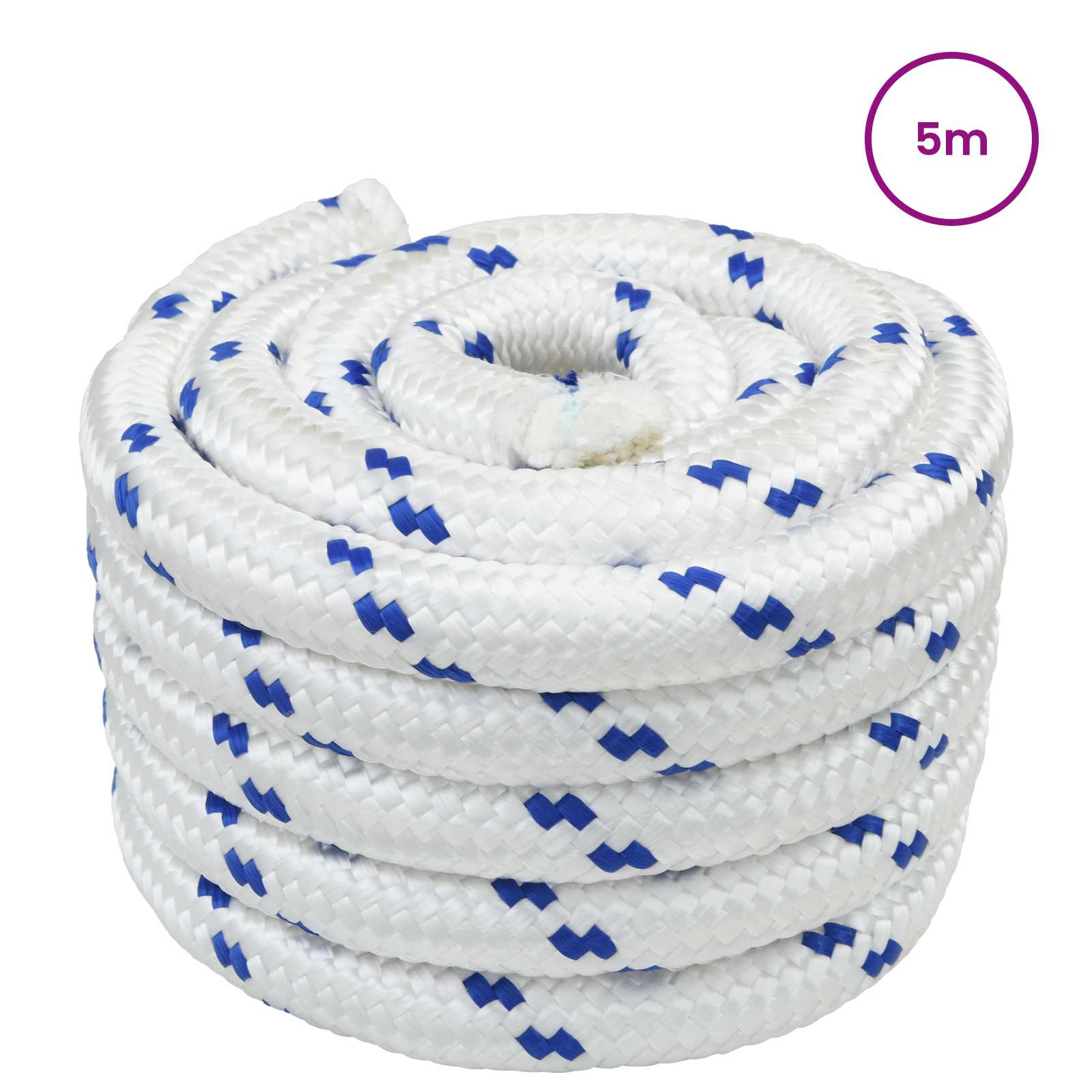 Paadi köis 60 mm 5 m Valge ja sinine polypropylène