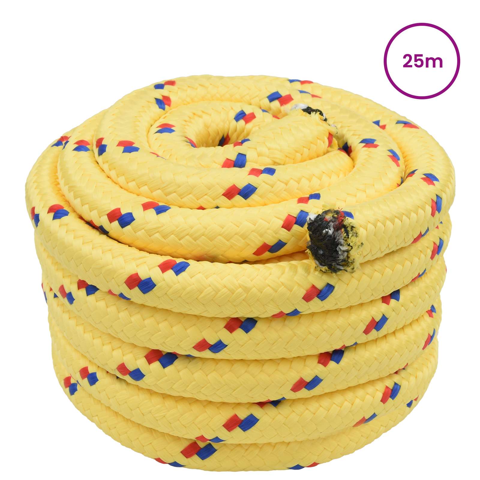 Paadi köis 50 mm 25 m Kollane polypropylène