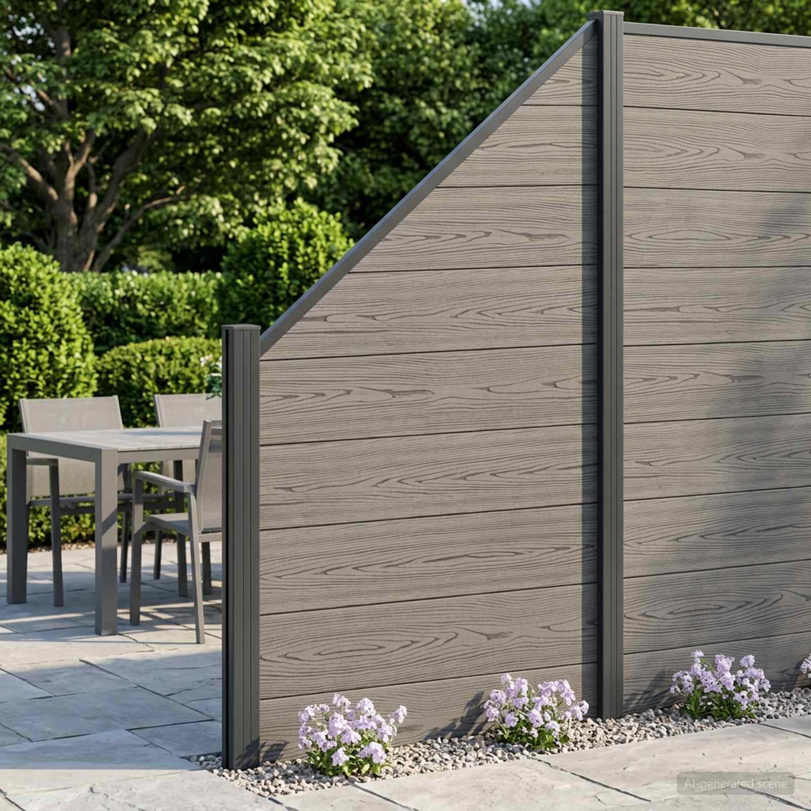Aia komplekt 5 tk 792 x 186 cm WPC ja Alumiinium Hall