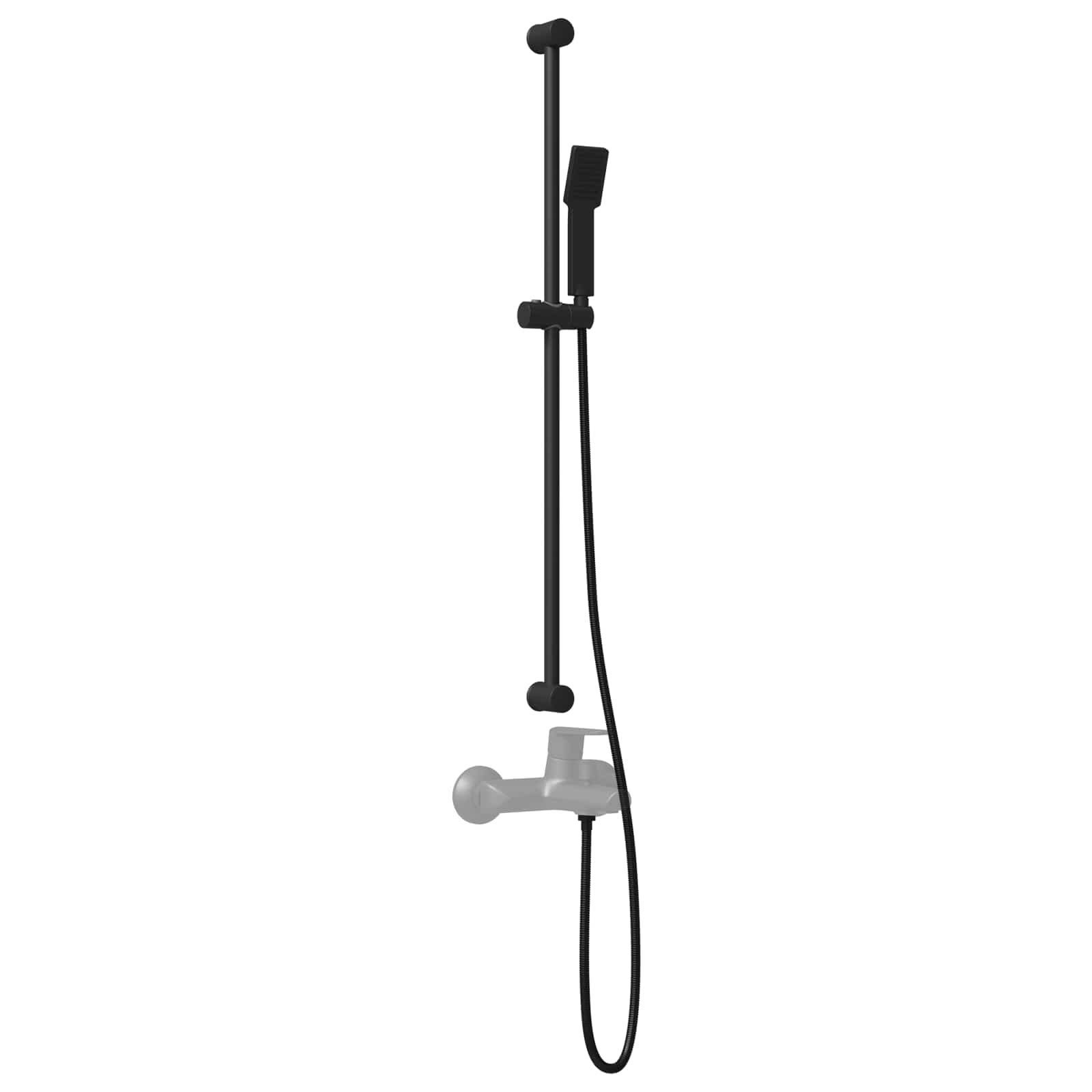 Dušisüsteemi komplekt Must 100 cm Roostevaba teras