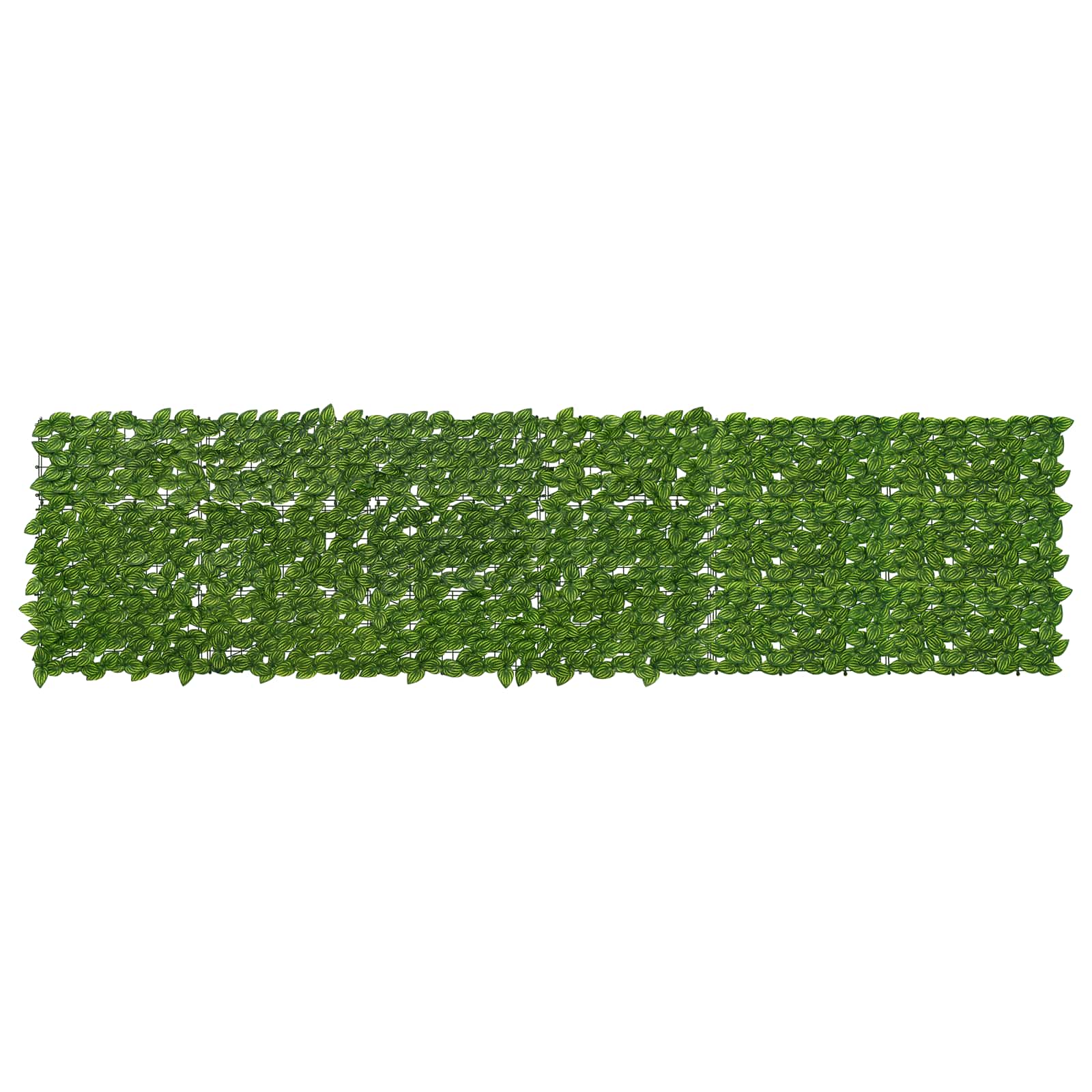 Rõdu ekraan lehtedega Roheline ja Kollane 300 x 75 cm