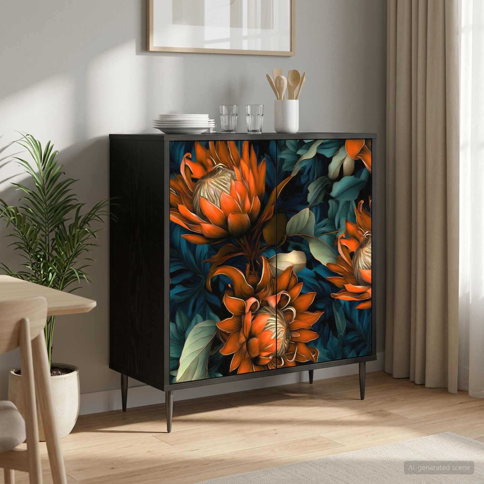 Kõide LOCHEM Must tamm 69 x 33 x 76 cm Tehispuit