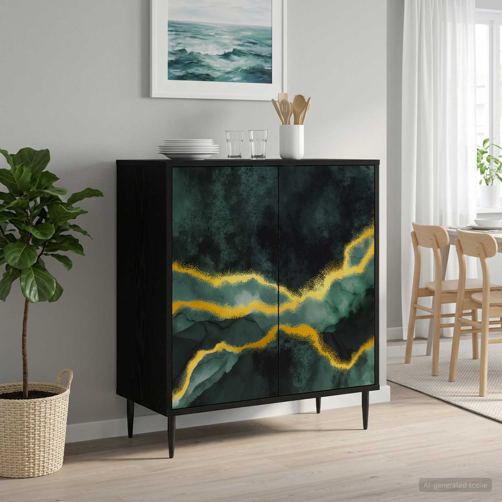 Kõide WIJHE Must tamm 69 x 33 x 76 cm Tehispuit