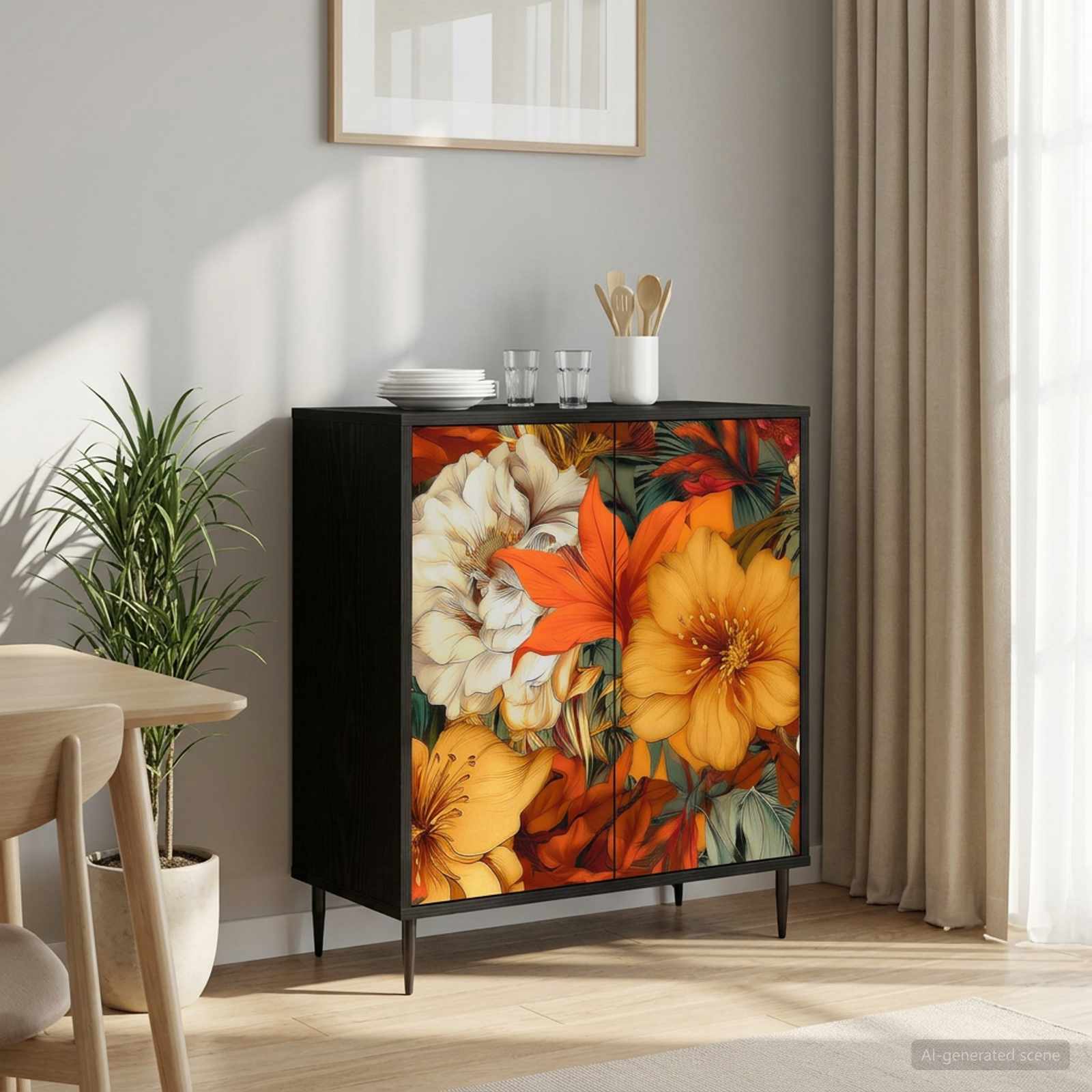 Kõide GENNEP Must tamm 69 x 33 x 76 cm Tehispuit