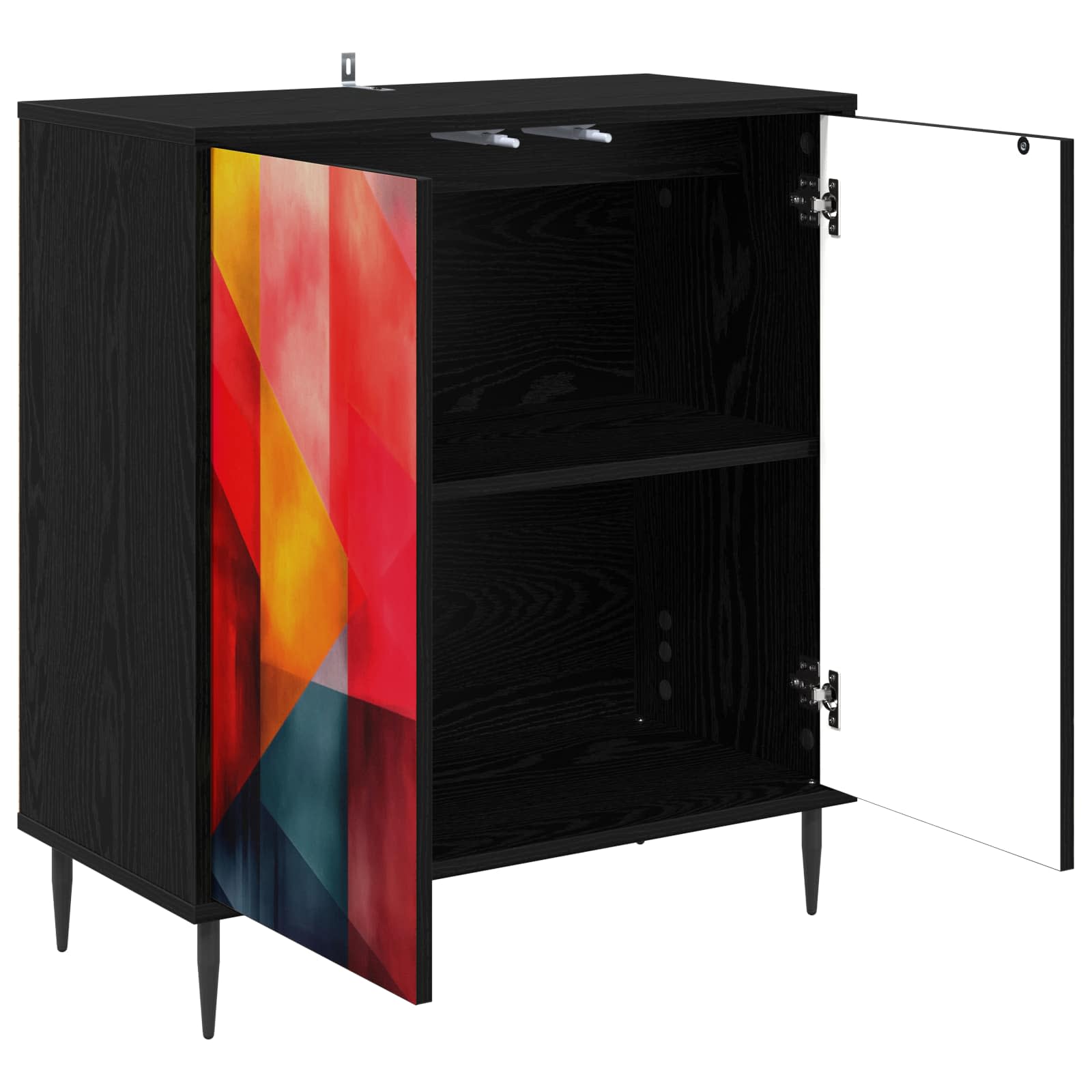 Kõide HEESCH Must tamm 69 x 33 x 76 cm Tehispuit