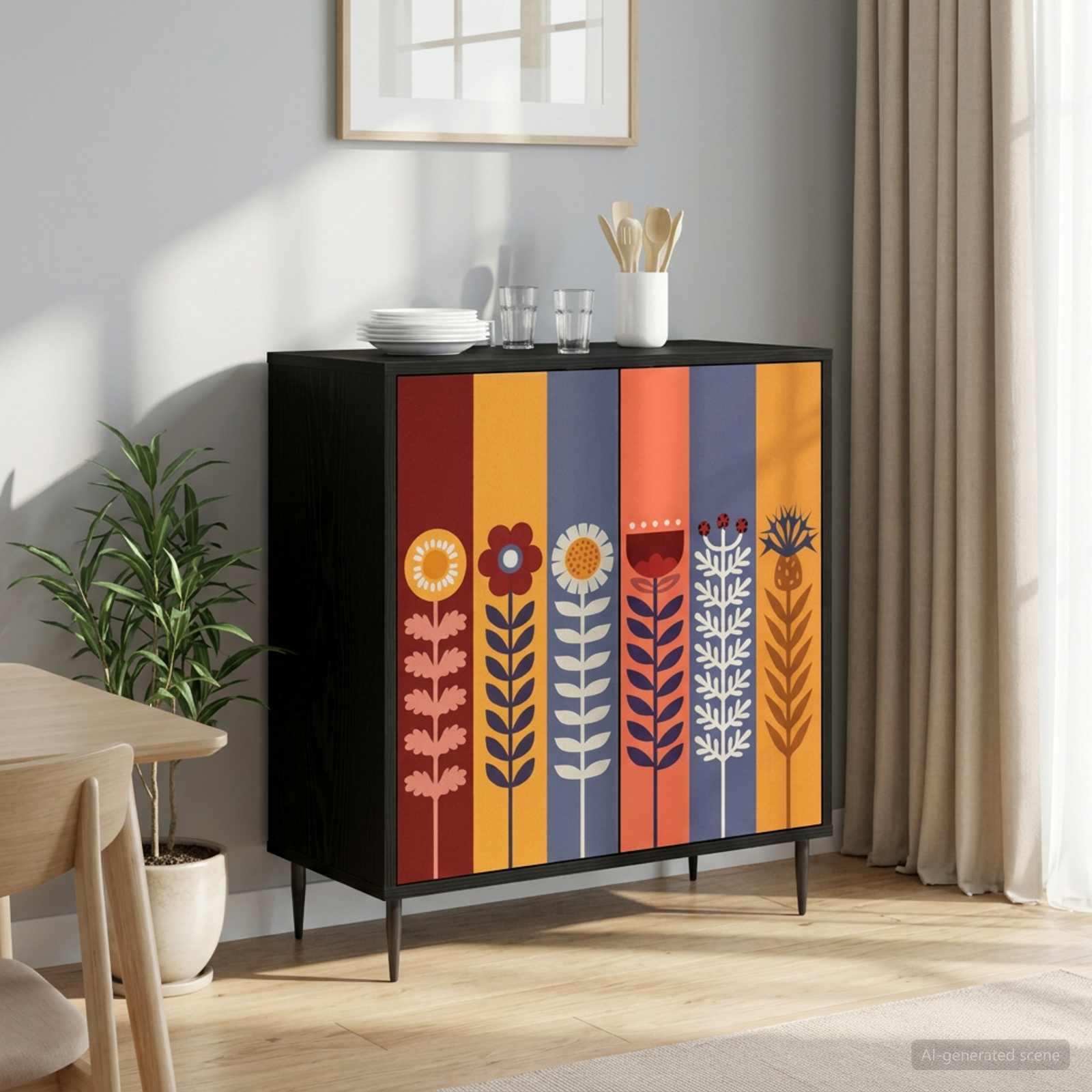 Kõide ESSEN Must tamm 69 x 33 x 76 cm Tehispuit