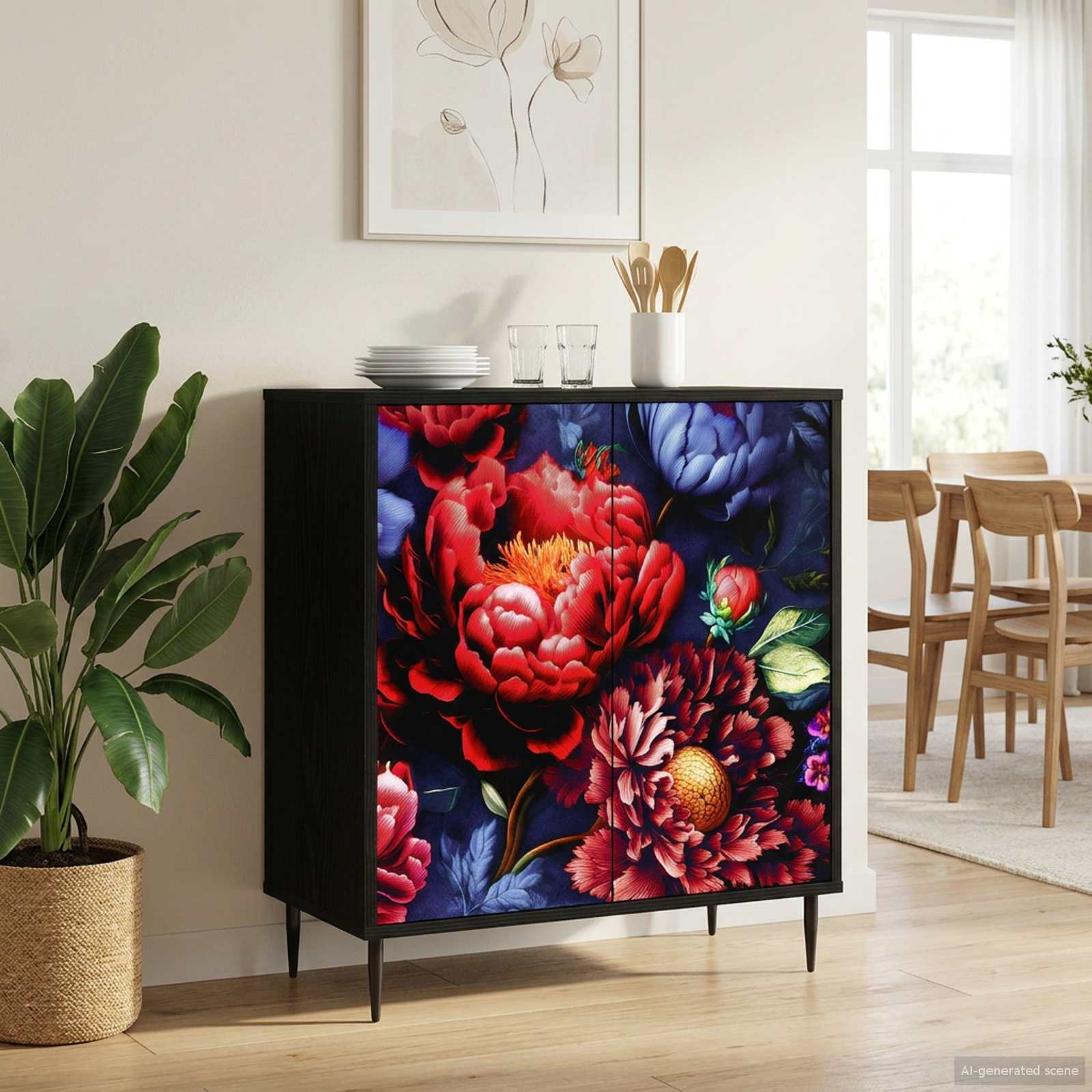 Kõide KIEL Must tamm 69 x 33 x 76 cm Tehispuit
