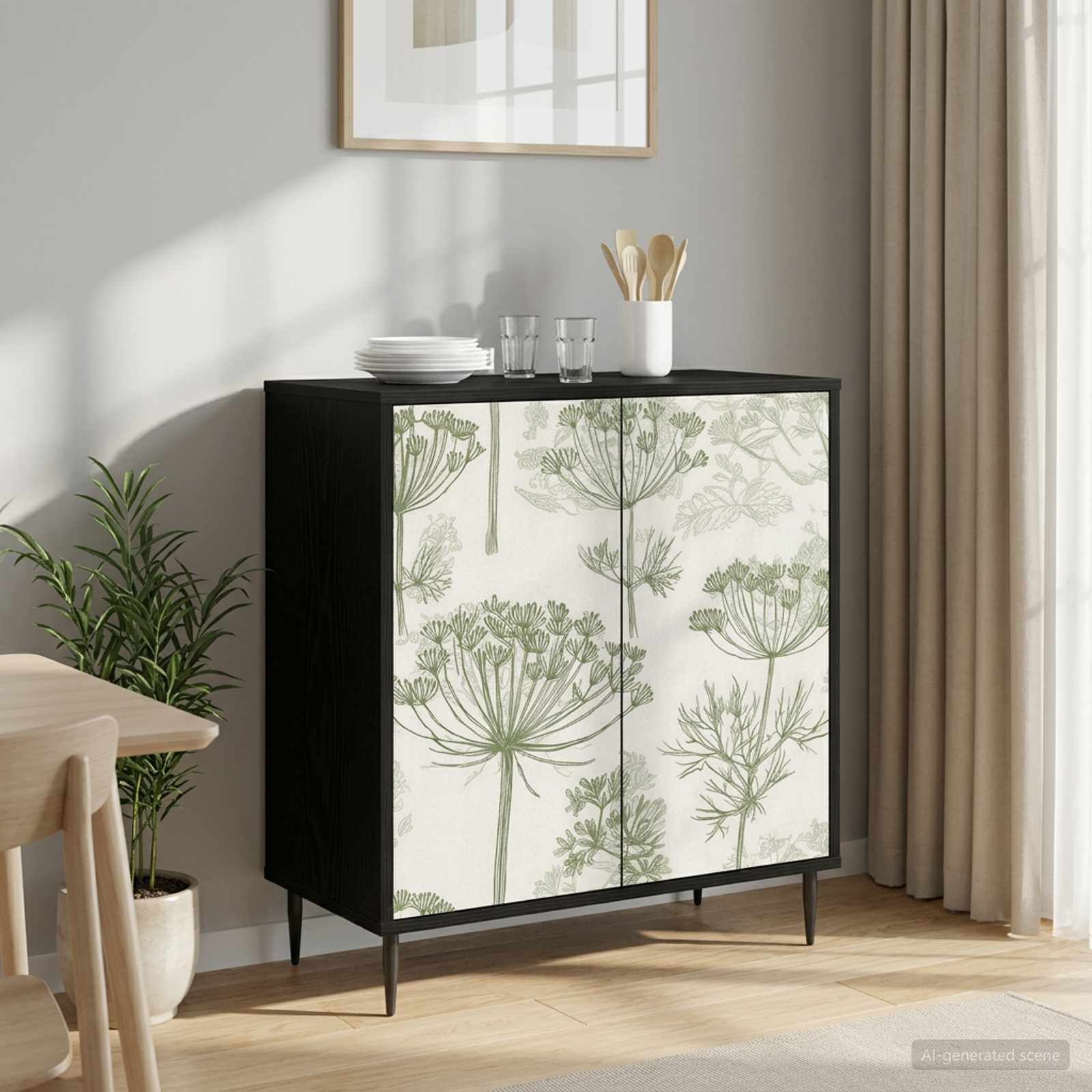 Kõide GOTHA Must tamm 69 x 33 x 76 cm Tehispuit