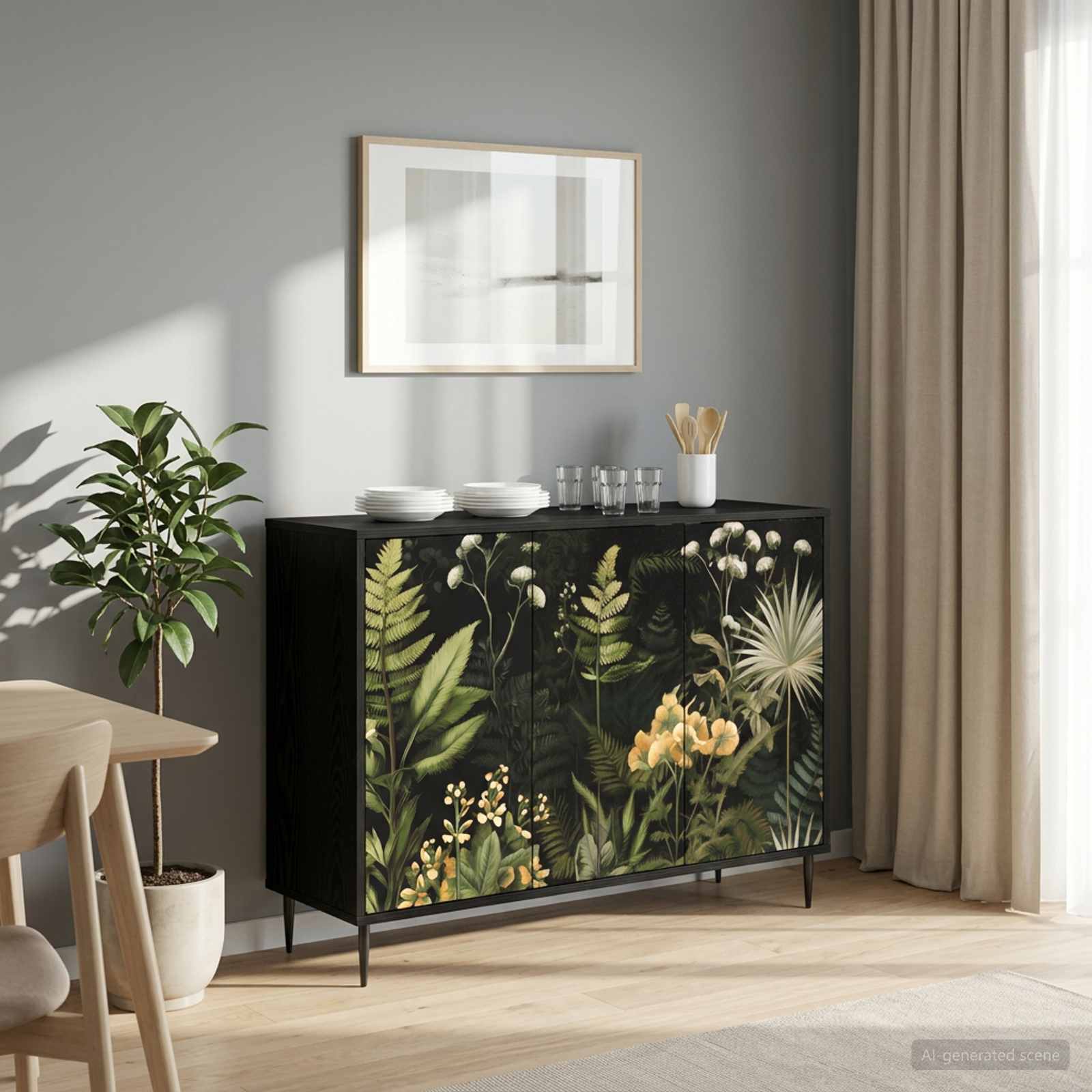 Kõide RHENEN Must tamm 102 x 33 x 76 cm Tehispuit