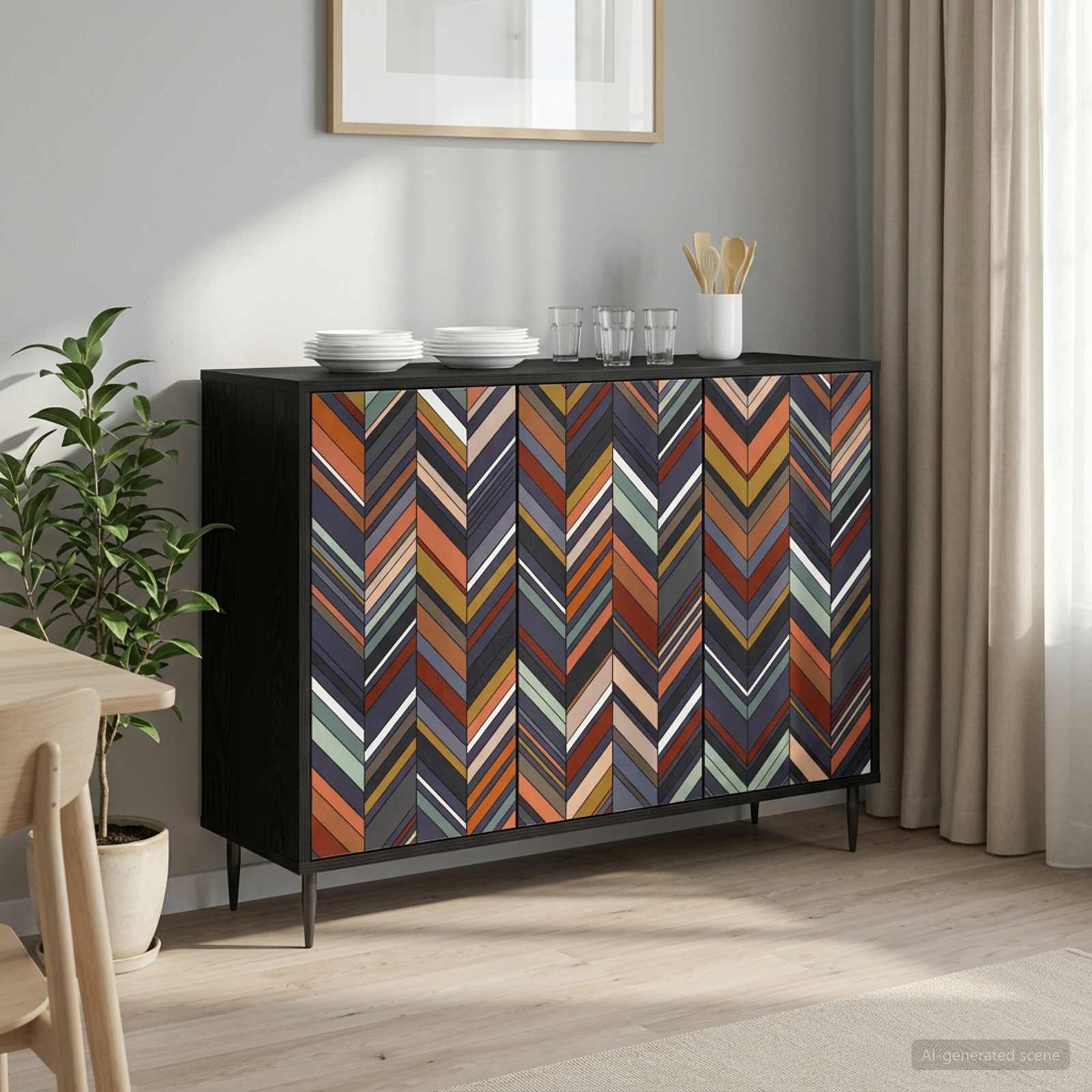 Kõide OMMEN Must tamm 102 x 33 x 76 cm Tehispuit