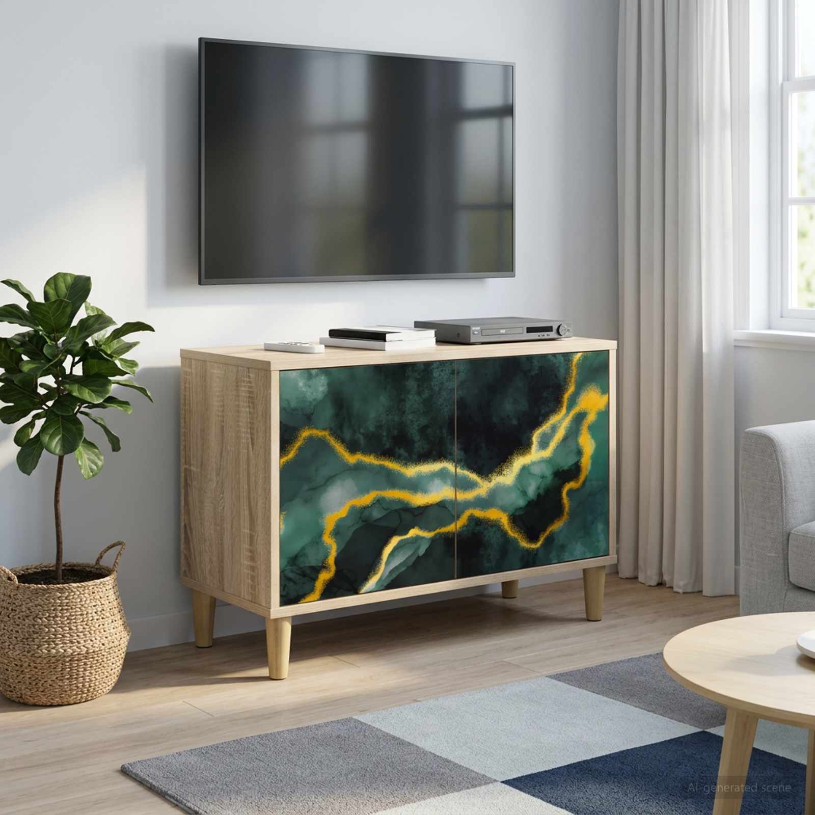 Telerikapp WIJHE 69 x 33 x 50 cm Sonoma Tehispuit