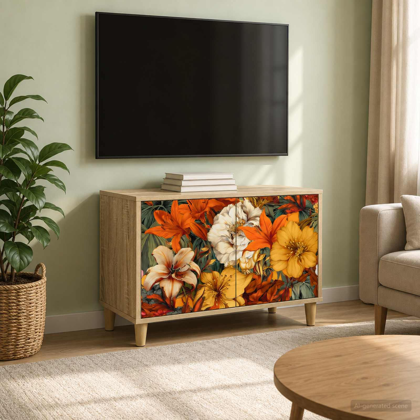 Telerikapp GENNEP 69 x 33 x 50 cm Sonoma Tehispuit