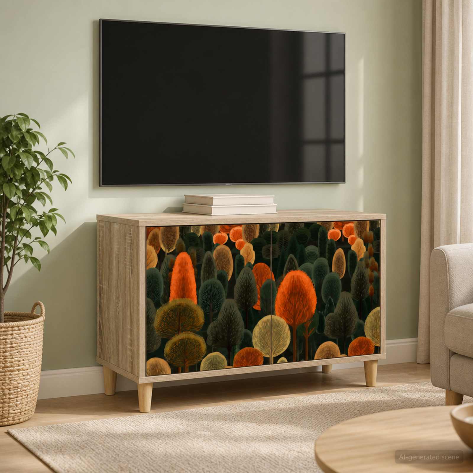 Telerikapp ZAANDAM 69 x 33 x 50 cm Sonoma Tehispuit