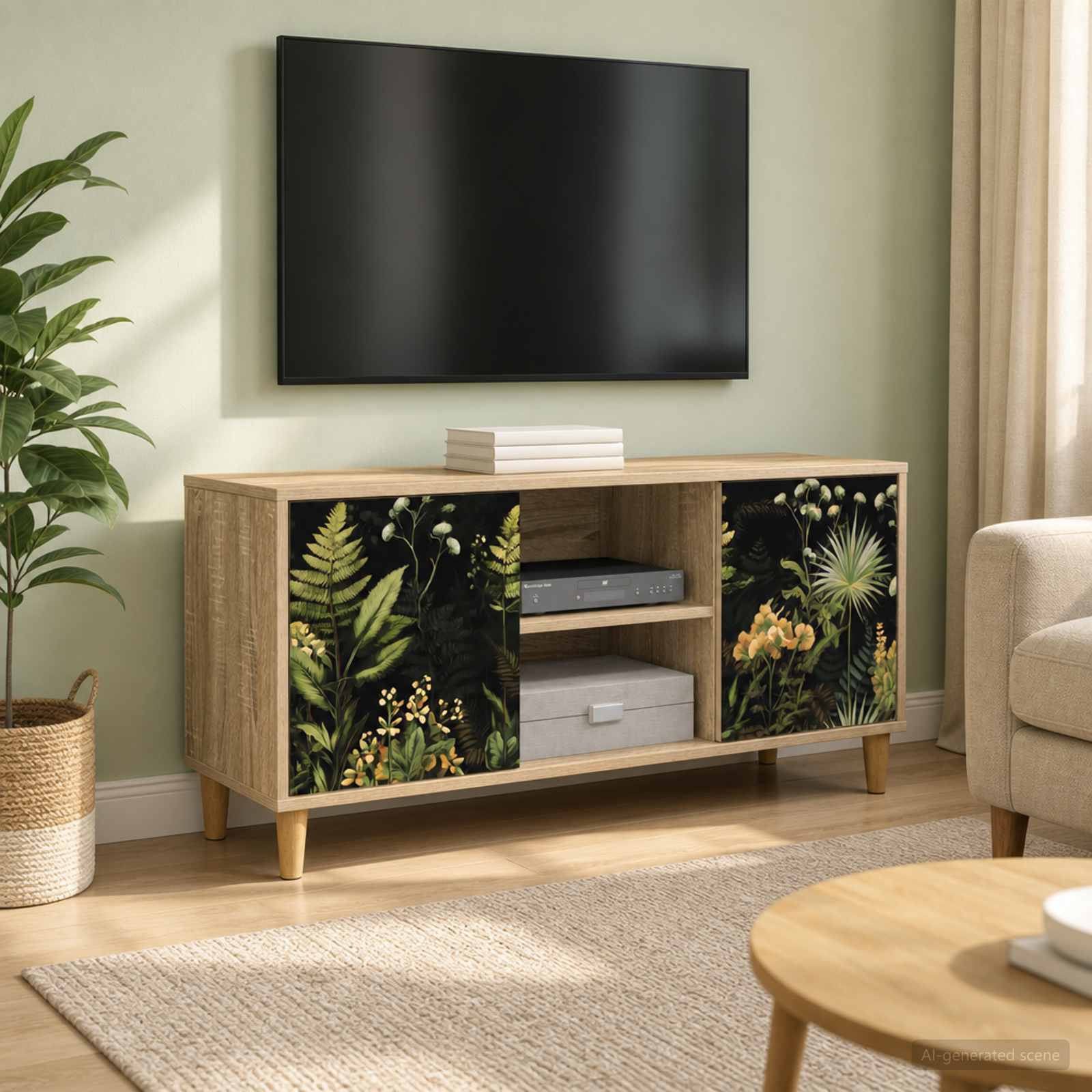 Telerikapp RHENEN 102 x 33 x 50 cm Sonoma Tehispuit