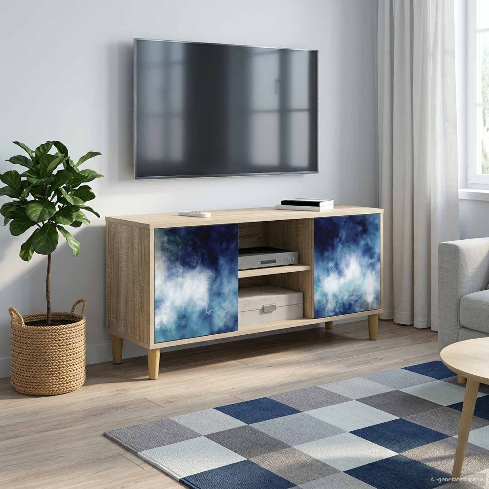 Telerikapp RAALTE 102 x 33 x 50 cm Sonoma Tehispuit