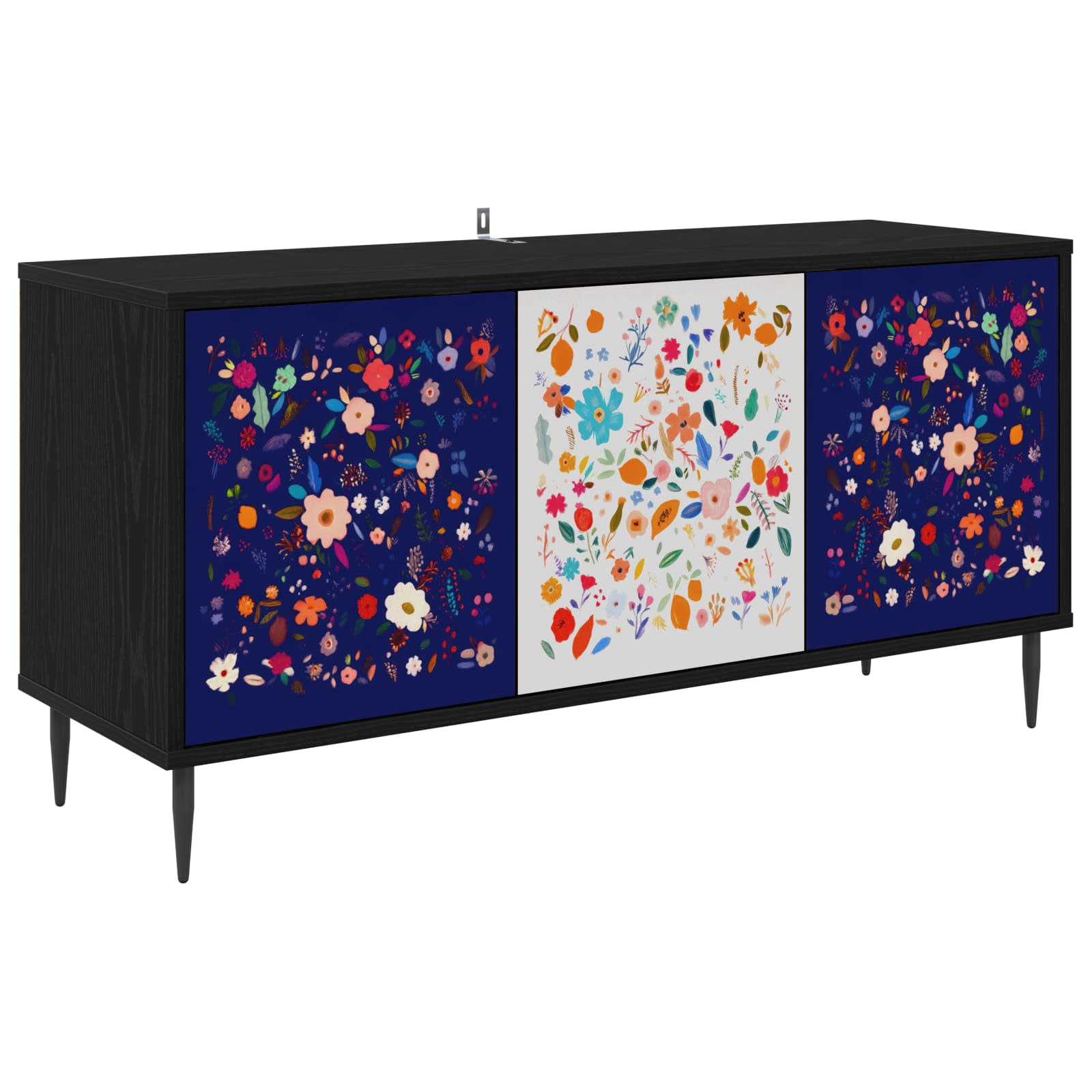 Telerikapp MAINZ 102 x 33 x 51 cm Must tamm Tehispuit