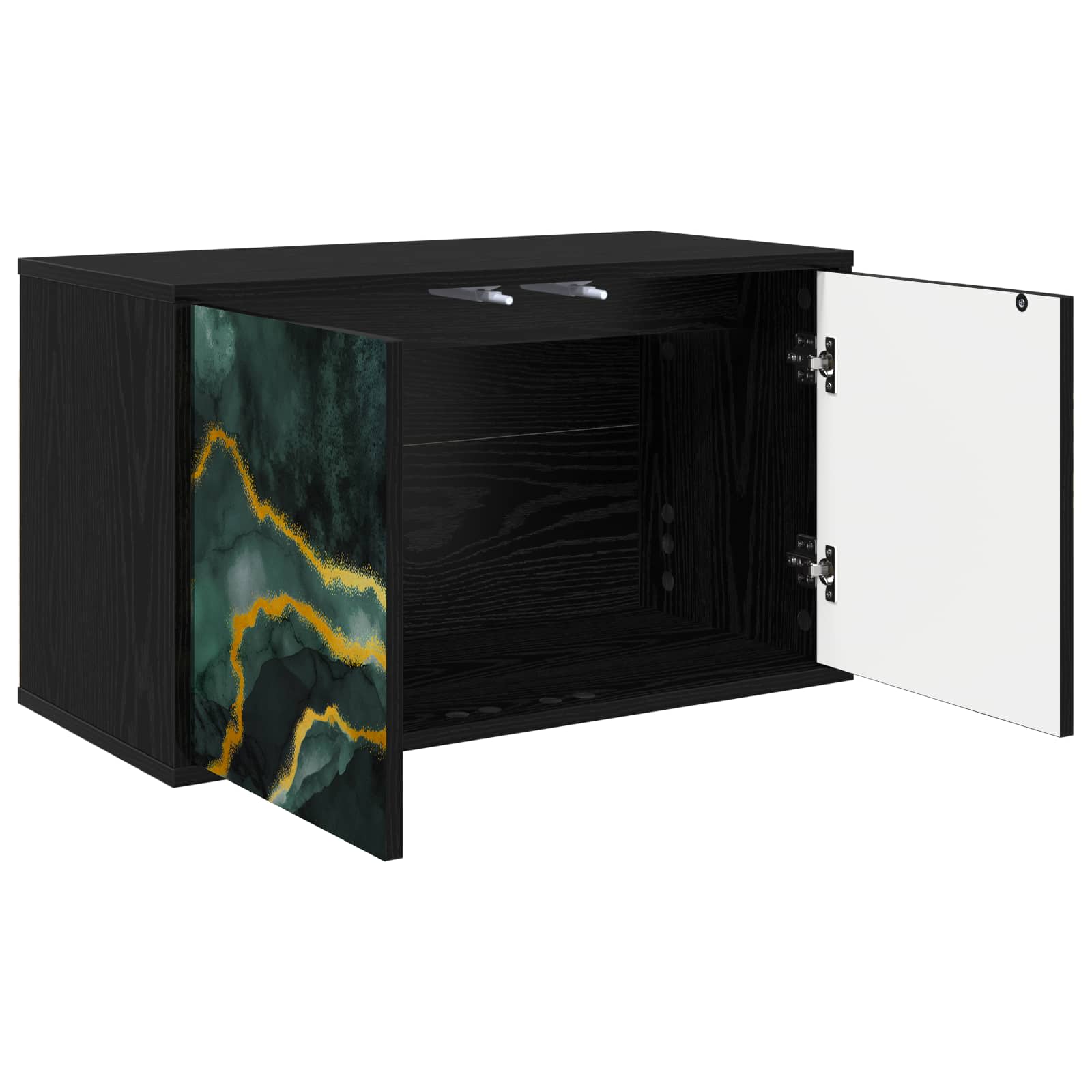Seinale paigaldatav TV kapp WIJHE 69 x 33 x 40 cm Must tamm