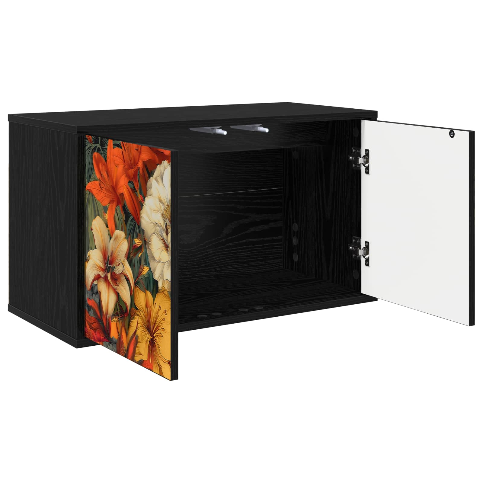 Seinale paigaldatav TV kapp GENNEP 69 x 33 x 40 cm Must tamm