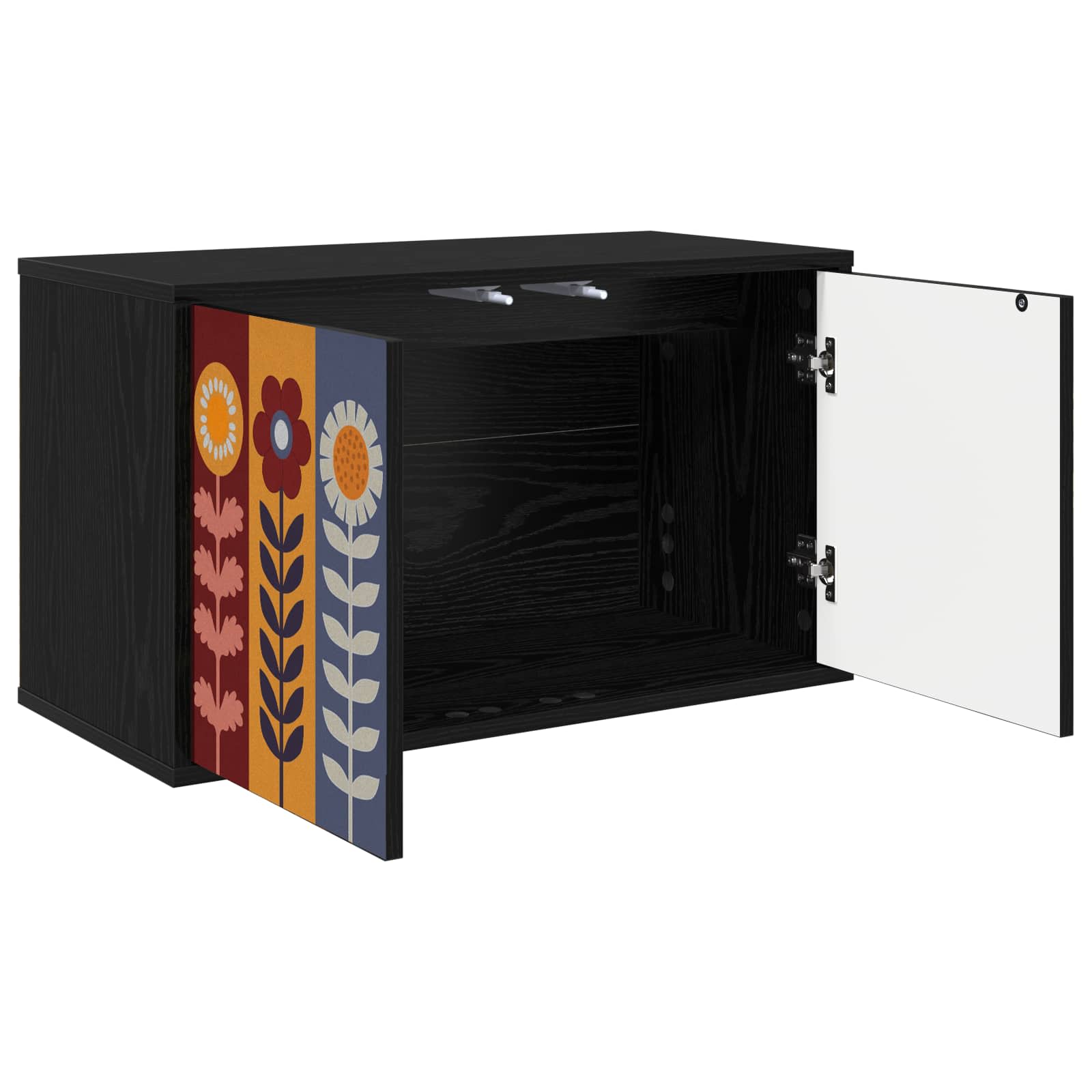 Seinale paigaldatav TV kapp ESSEN 69 x 33 x 40 cm Must tamm