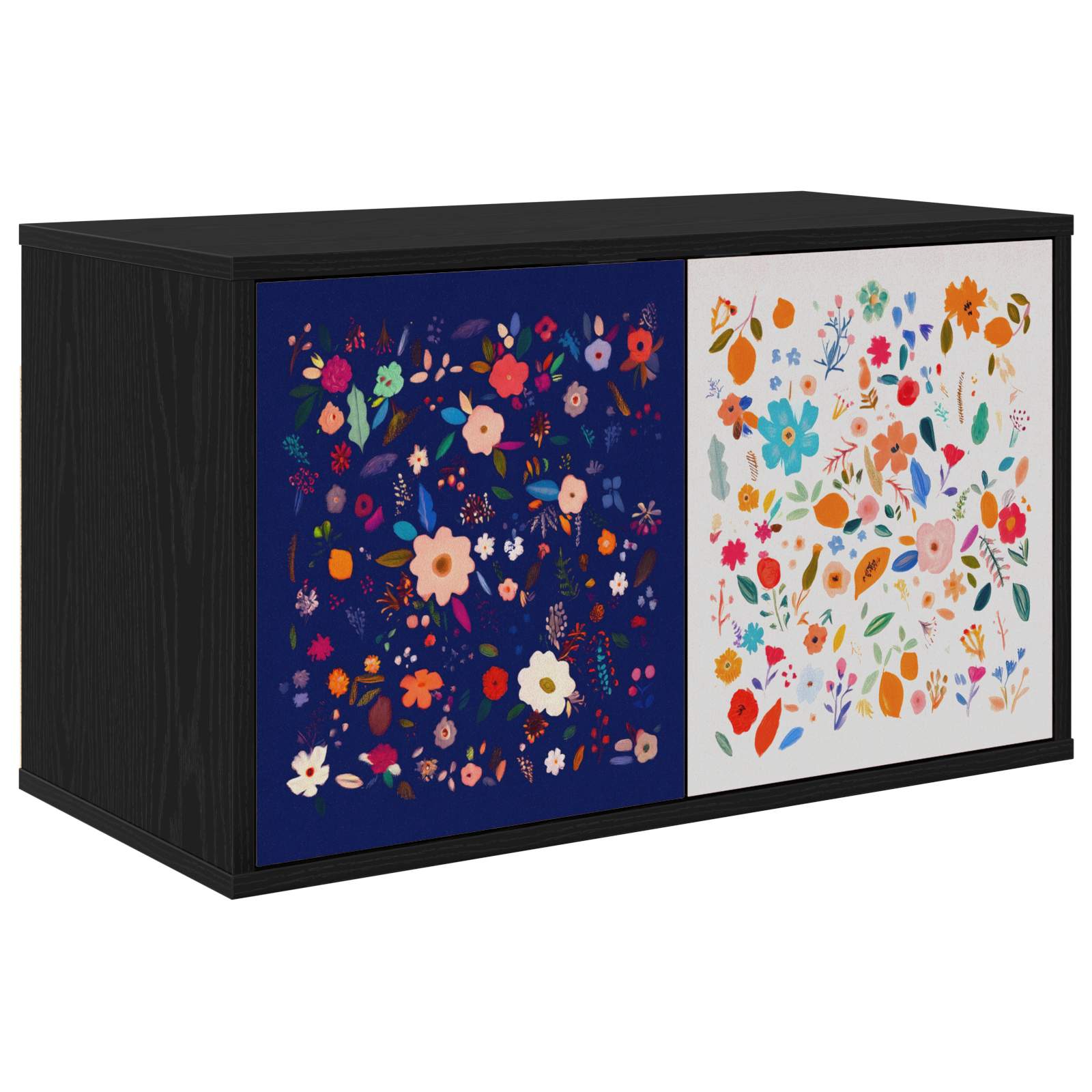 Seinale paigaldatav TV kapp MAINZ 69 x 33 x 40 cm Must tamm
