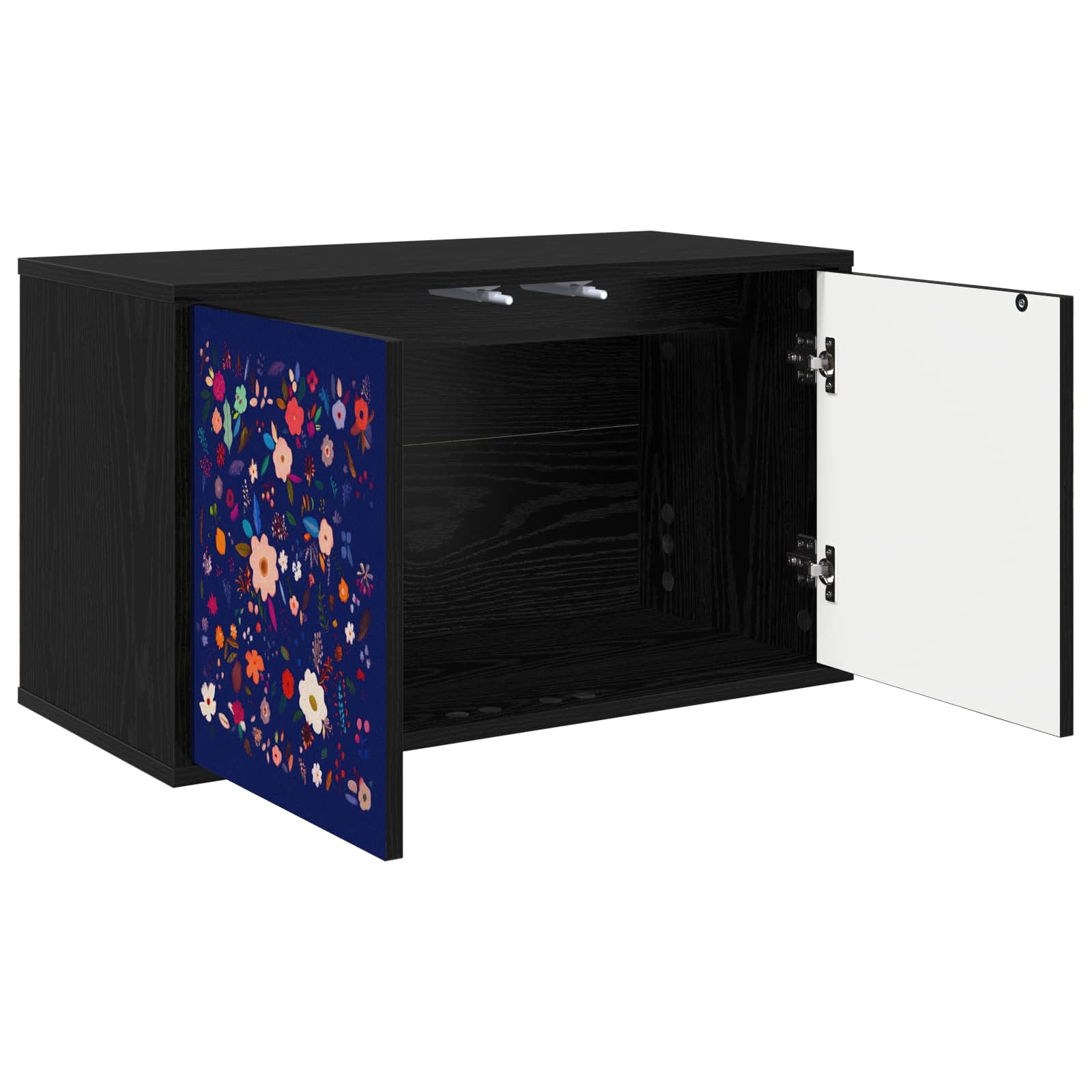 Seinale paigaldatav TV kapp MAINZ 69 x 33 x 40 cm Must tamm