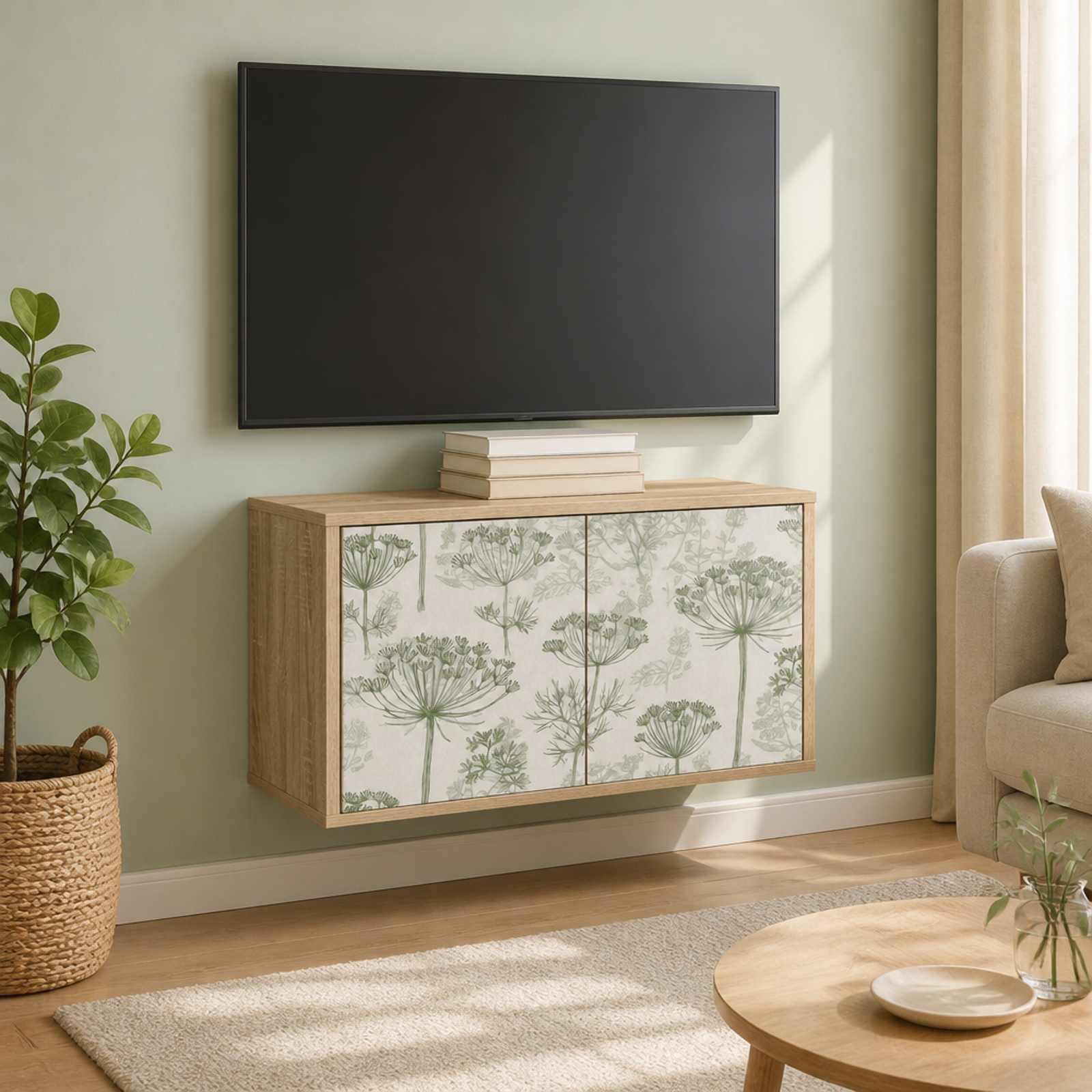 Seinale paigaldatav TV kapp GOTHA 69 x 33 x 40 cm Sonoma tamm