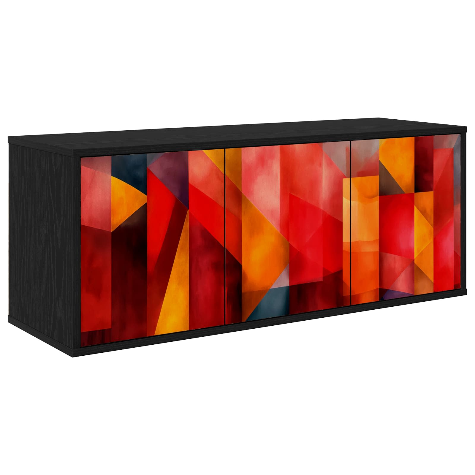 Seinale paigaldatav TV kapp HEESCH 102 x 33 x 40 cm Must tamm