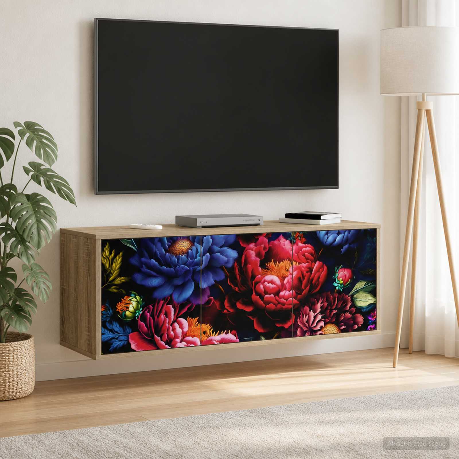Seinale paigaldatav TV kapp KIEL 102 x 33 x 40 cm Sonoma tamm