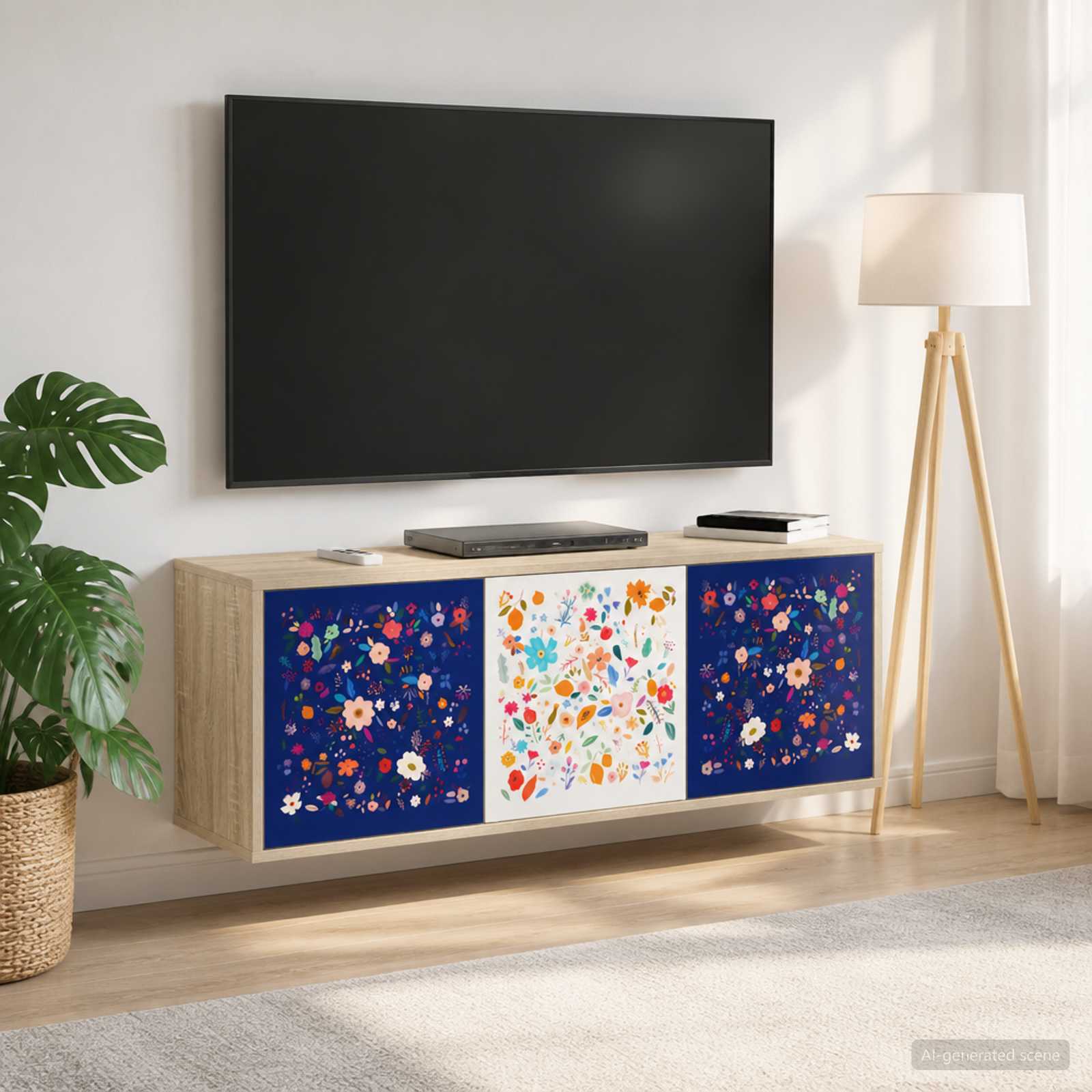 Seinale paigaldatav TV kapp MAINZ 102 x 33 x 40 cm Sonoma tamm