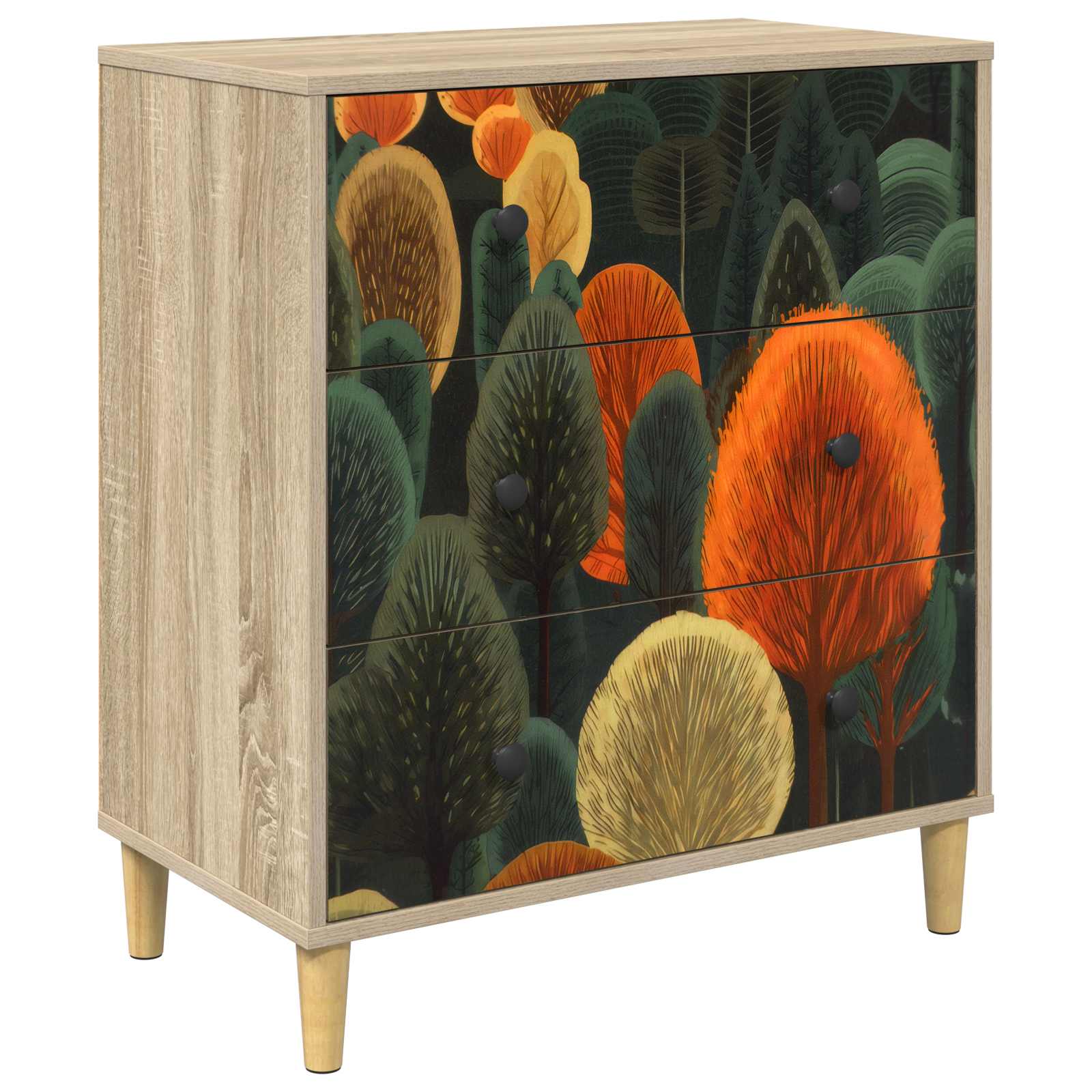Õhupoli ZAANDAM Metsa muster 66 x 36,5 x 75 cm Tehispuit Sonoma