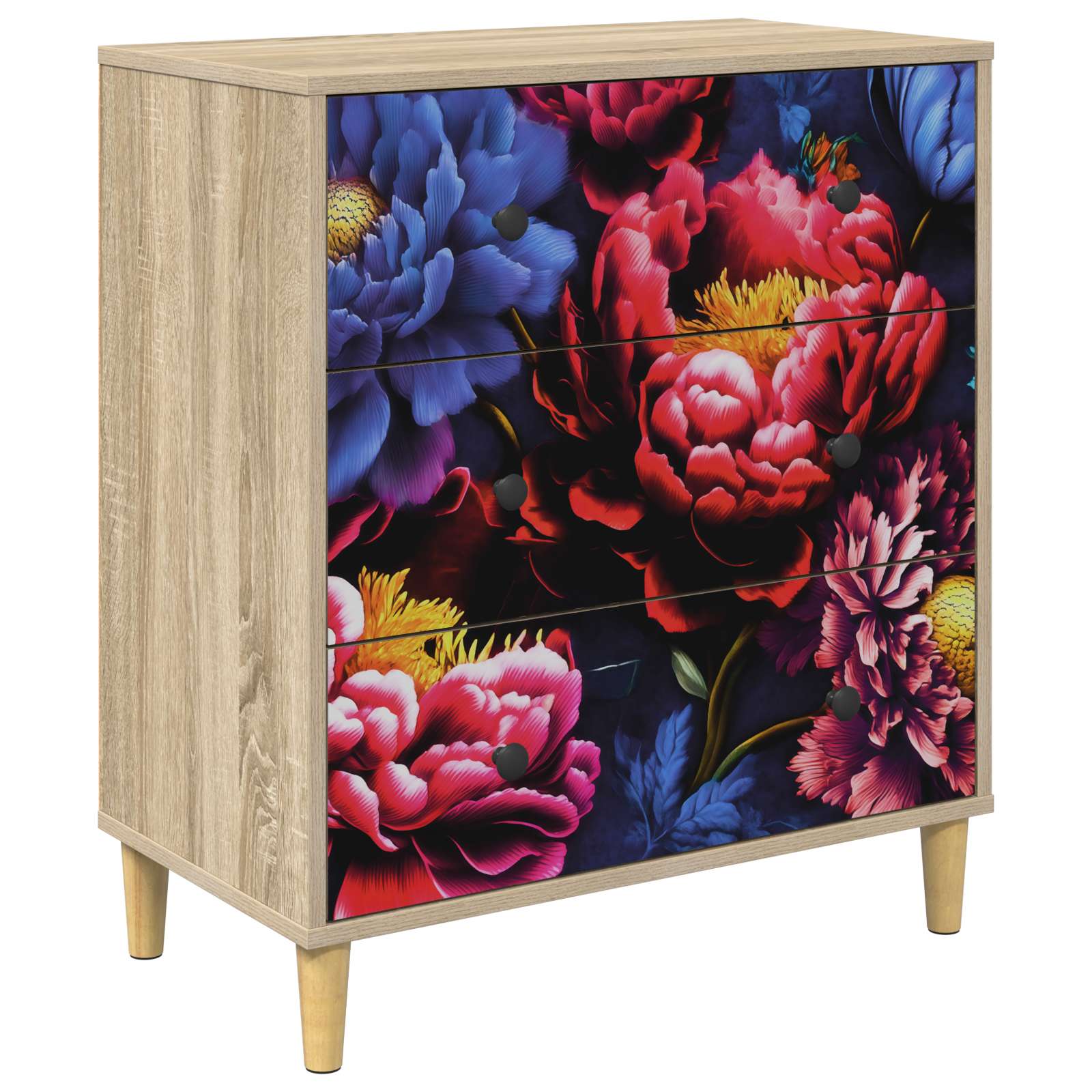 Õhupoli KIEL Tumedat pionide mustrit 66 x 36,5 x 75 cm Sonoma