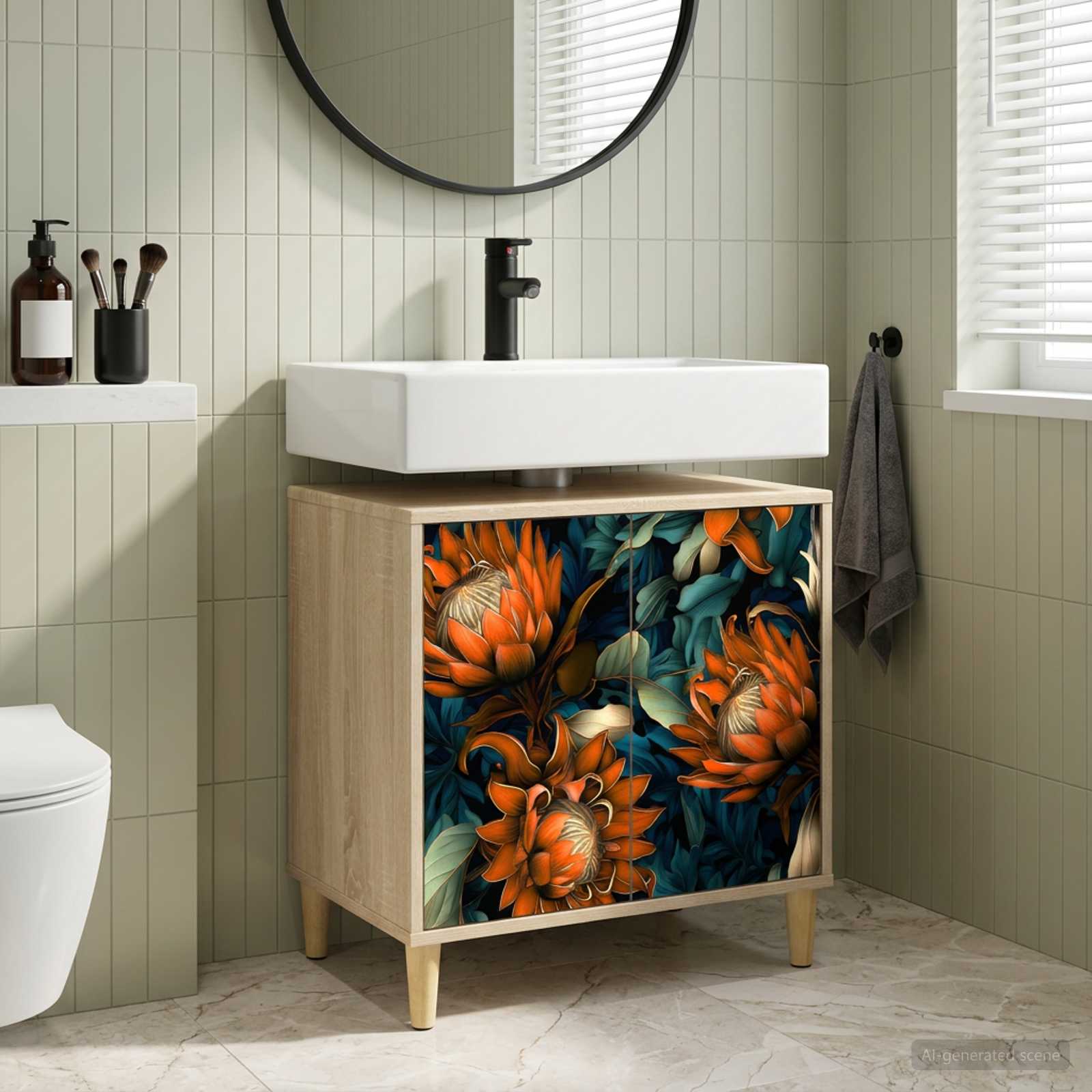 Vannitoa kapp LOCHEM Sonoma 60 x 40 x 60 cm Tehispuit