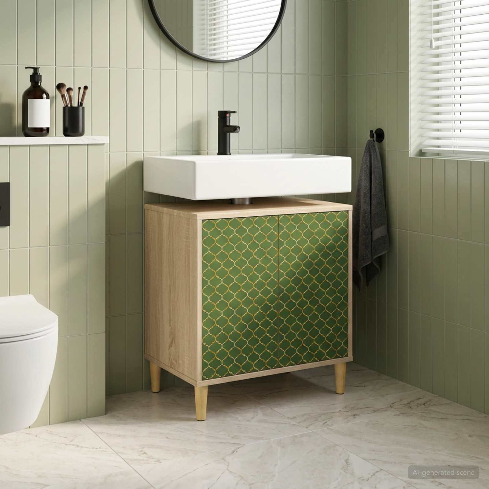 Vannitoa kapp GELEEN Sonoma 60 x 40 x 60 cm Tehispuit