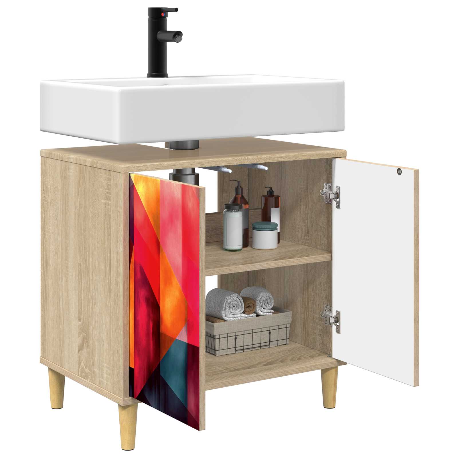 Vannitoa kapp HEESCH Sonoma 60 x 40 x 60 cm Tehispuit