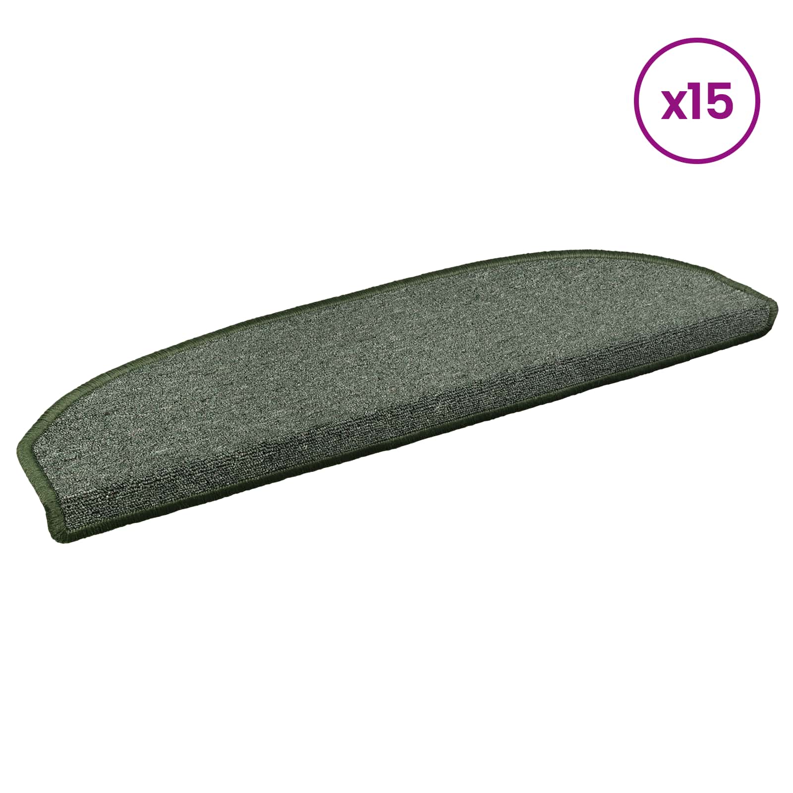Iseliimuvad treppimatid 15 tk 80 x 24,5 x 3,5 cm Tumeroheline