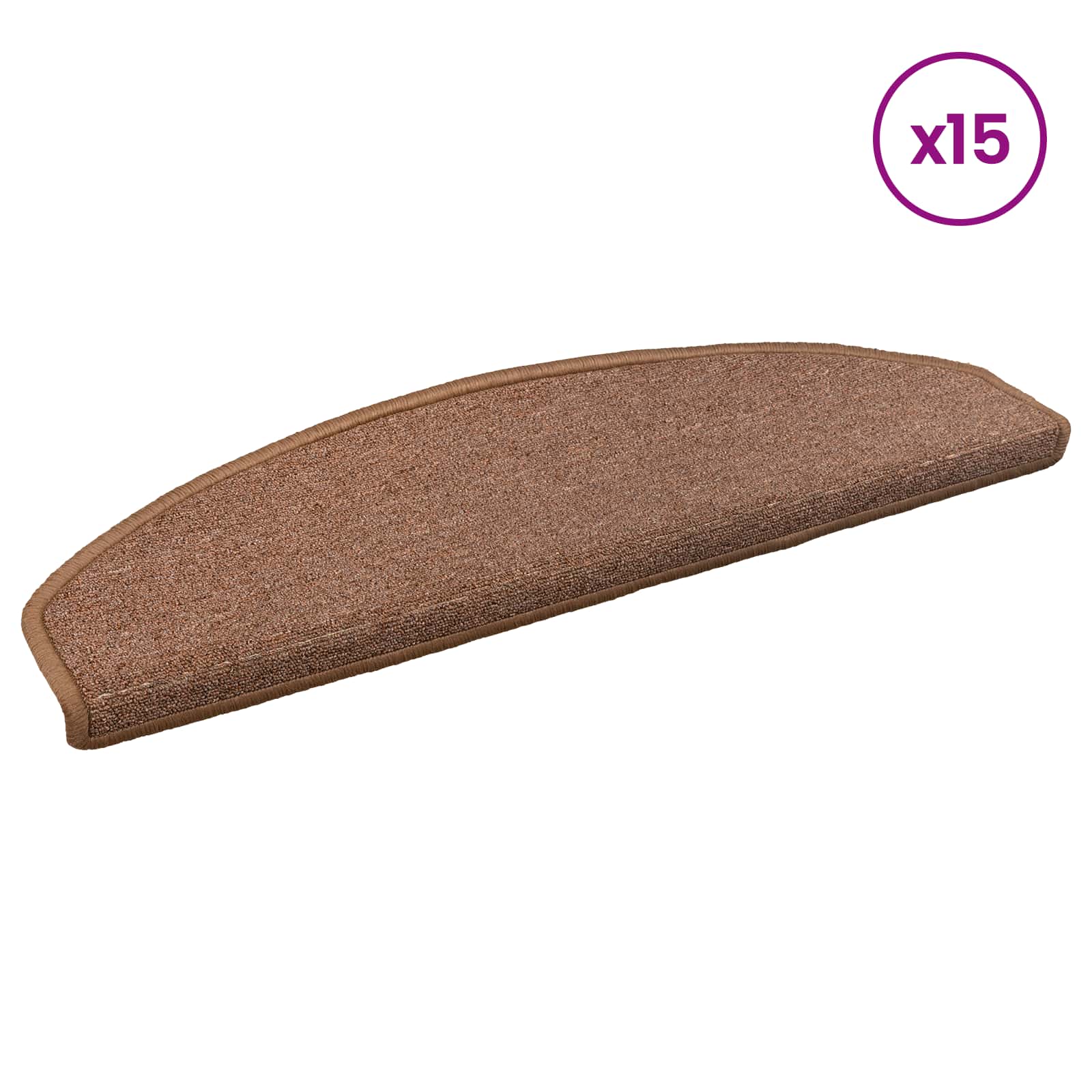 Iseliimuvad treppimatid 15 tk 80 x 24,5 x 3,5 cm Pruun
