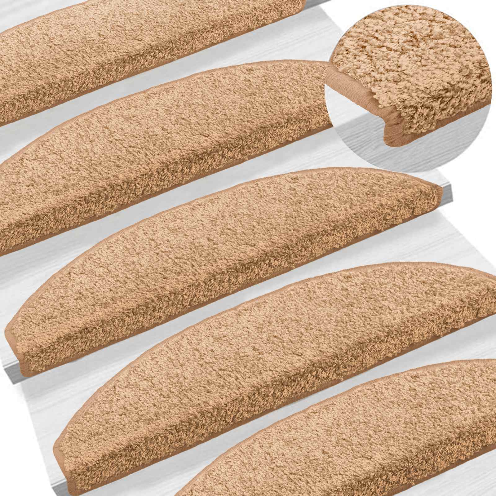 Iseliimuvad treppimatid 15 tk 80 x 24,5 x 3,5 cm Beež