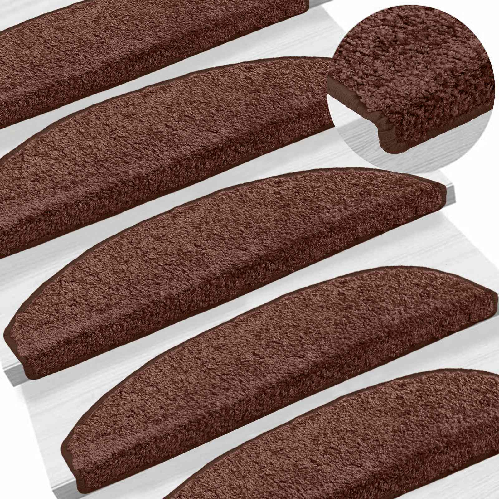 Iseliimuvad treppimatid 15 tk 80 x 24,5 x 3,5 cm Pruun