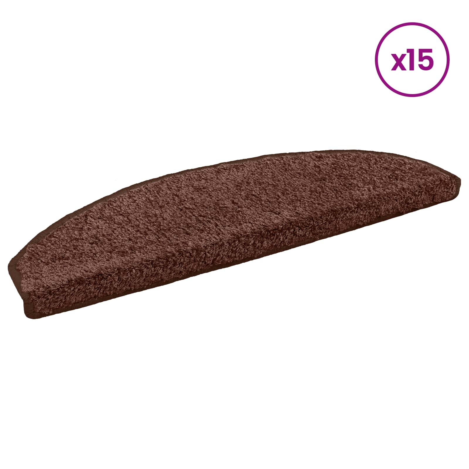 Iseliimuvad treppimatid 15 tk 80 x 24,5 x 3,5 cm Pruun