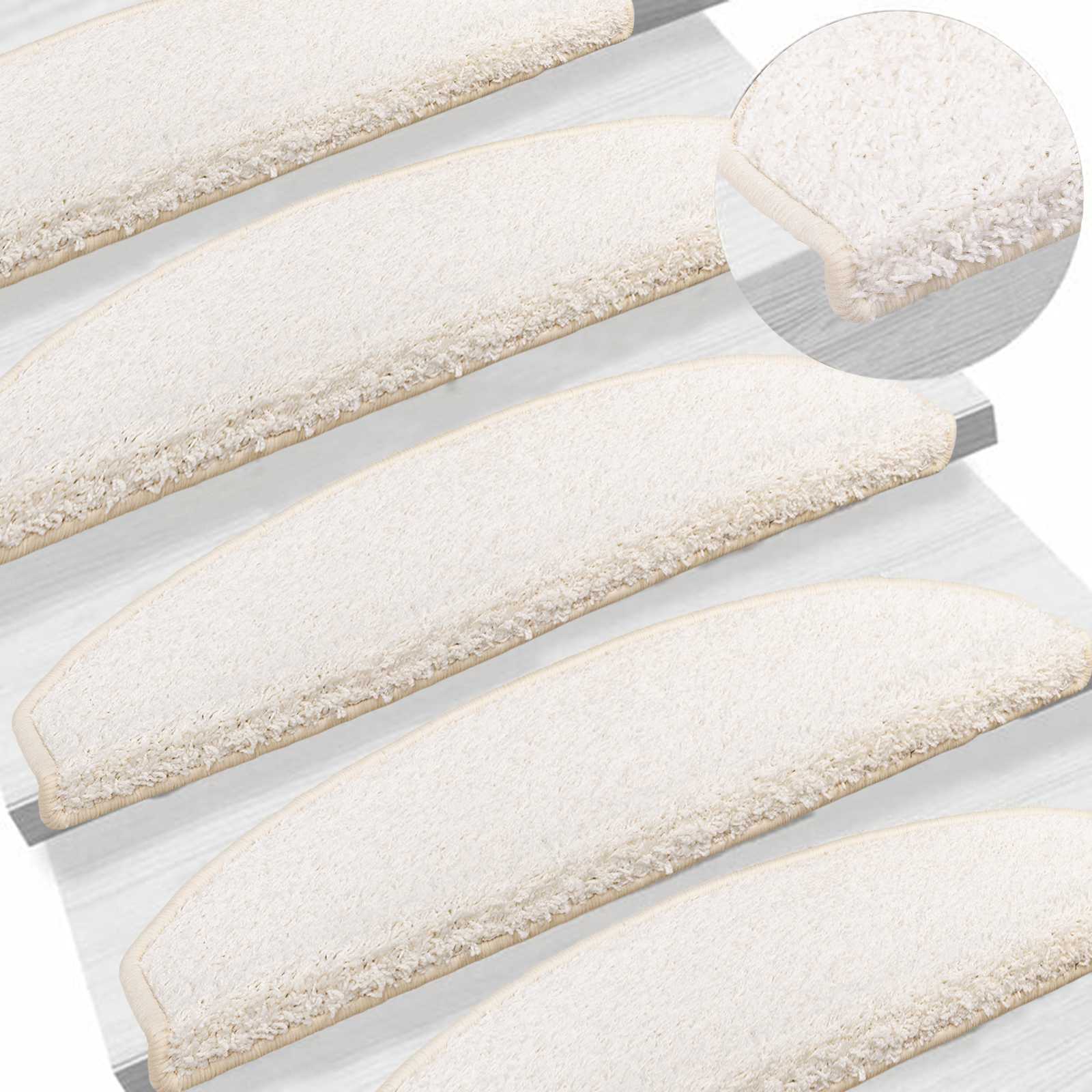 Iseliimuvad treppimatid 15 tk 80 x 24,5 x 3,5 cm Valge