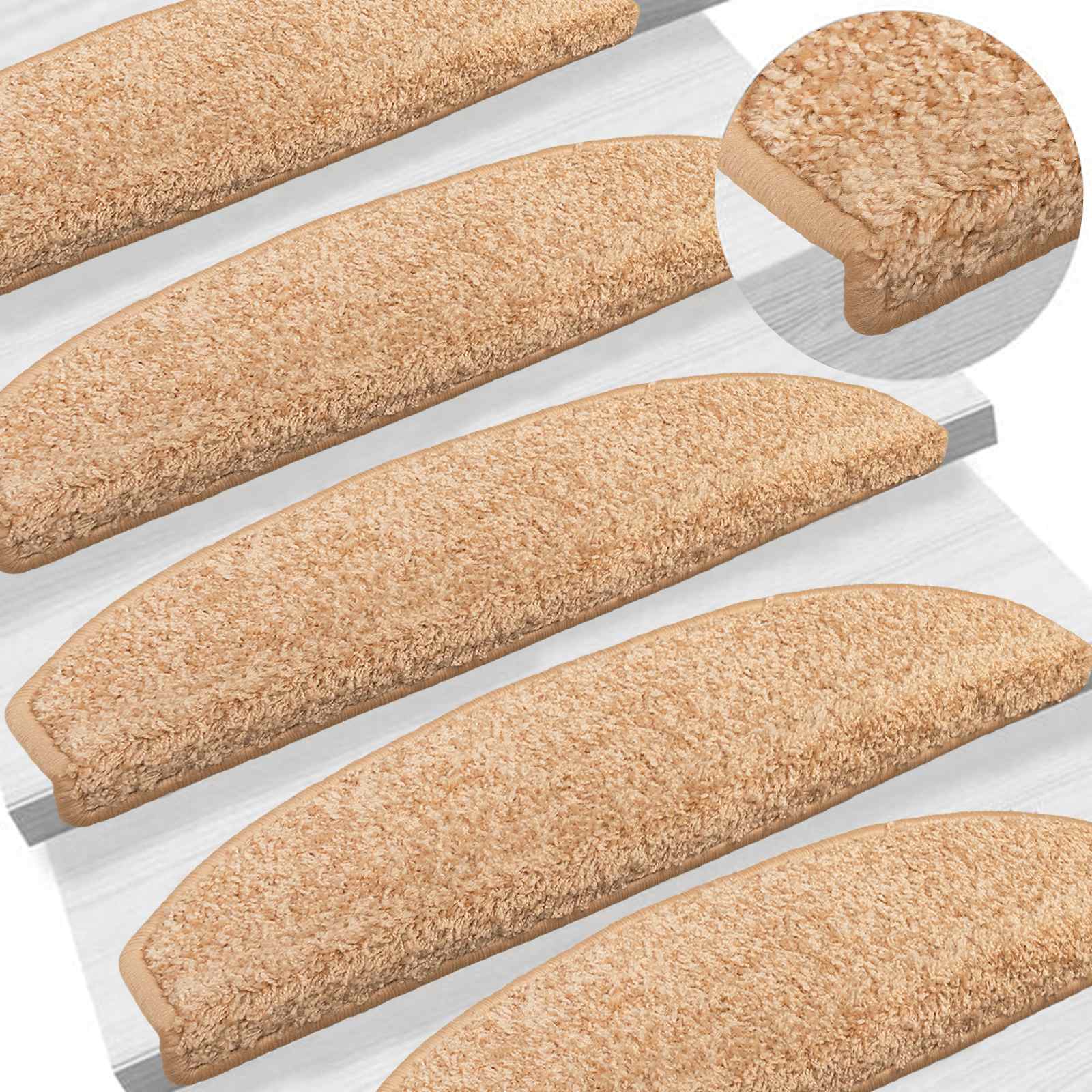 Iseliimuvad treppimatid 15 tk 80 x 24,5 x 3,5 cm Kuldne