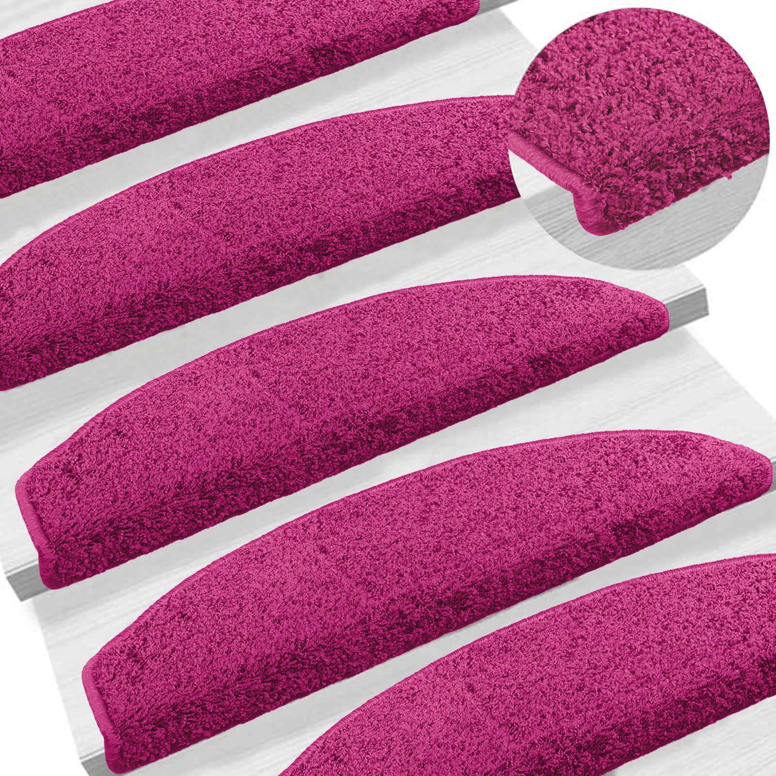 Iseliimuvad treppimatid 15 tk 80 x 24,5 x 3,5 cm Roosa