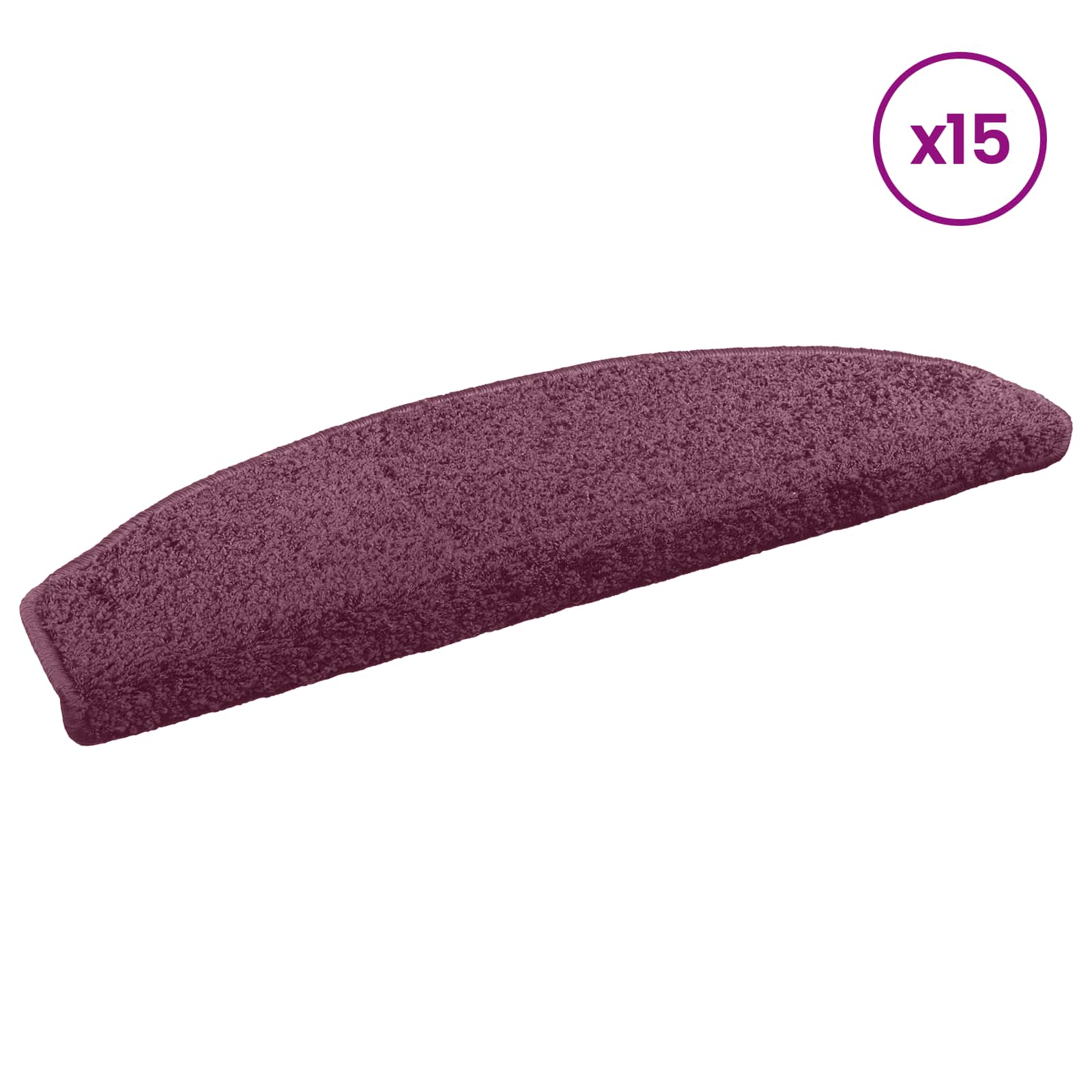 Iseliimuvad treppimatid 15 tk 80 x 24,5 x 3,5 cm Tume lilla