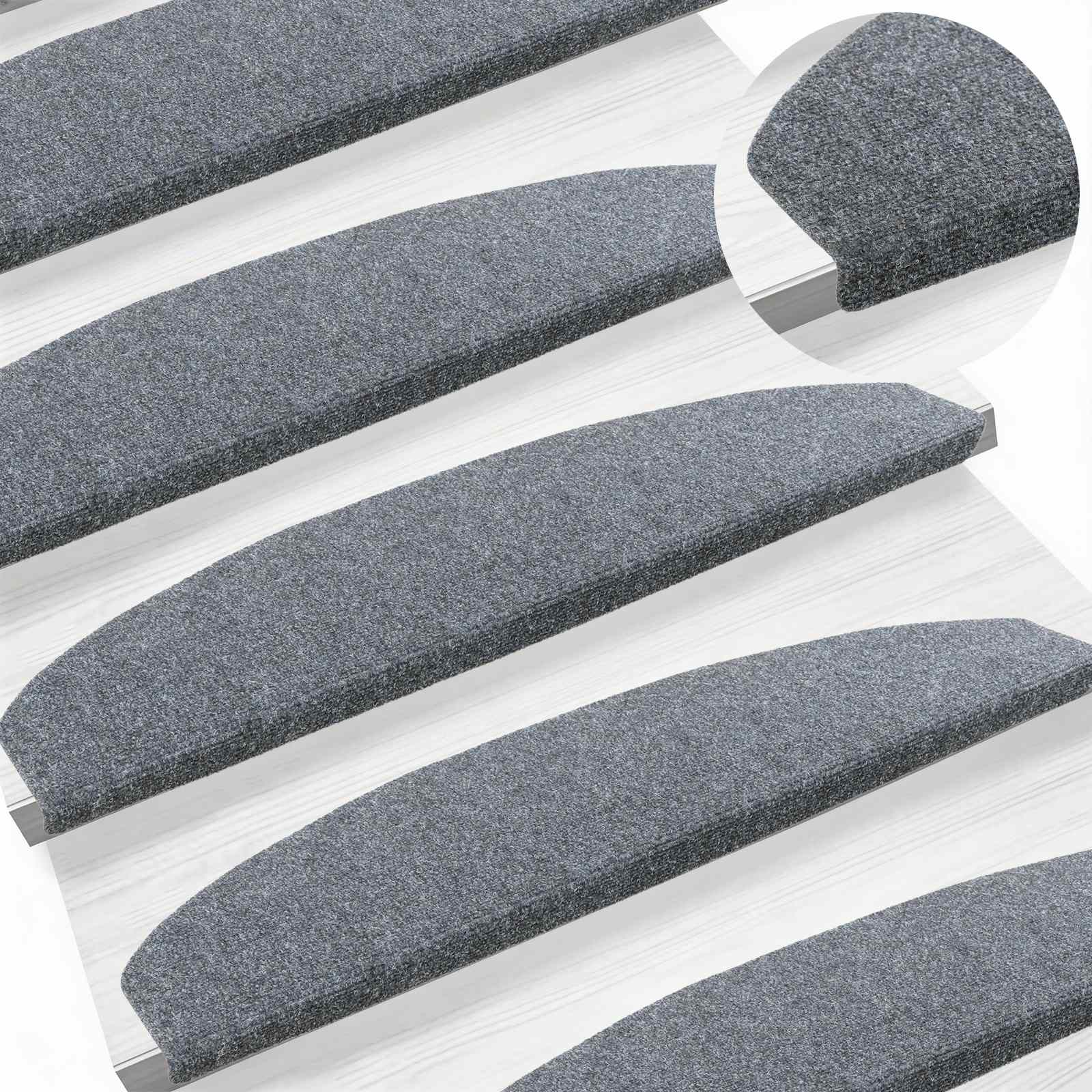 Iseliimuvad treppimatid 15 tk 80 x 24,5 x 3,5 cm Helehall