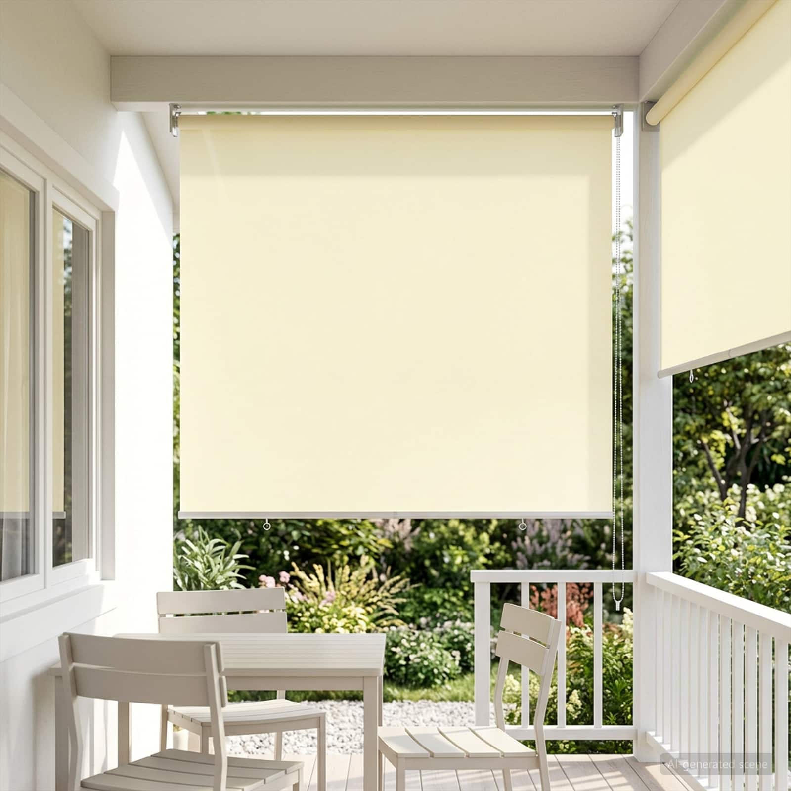 Väljas ruloopimedus UV kaitse Kreemjas 100 x 230 cm (L x K)